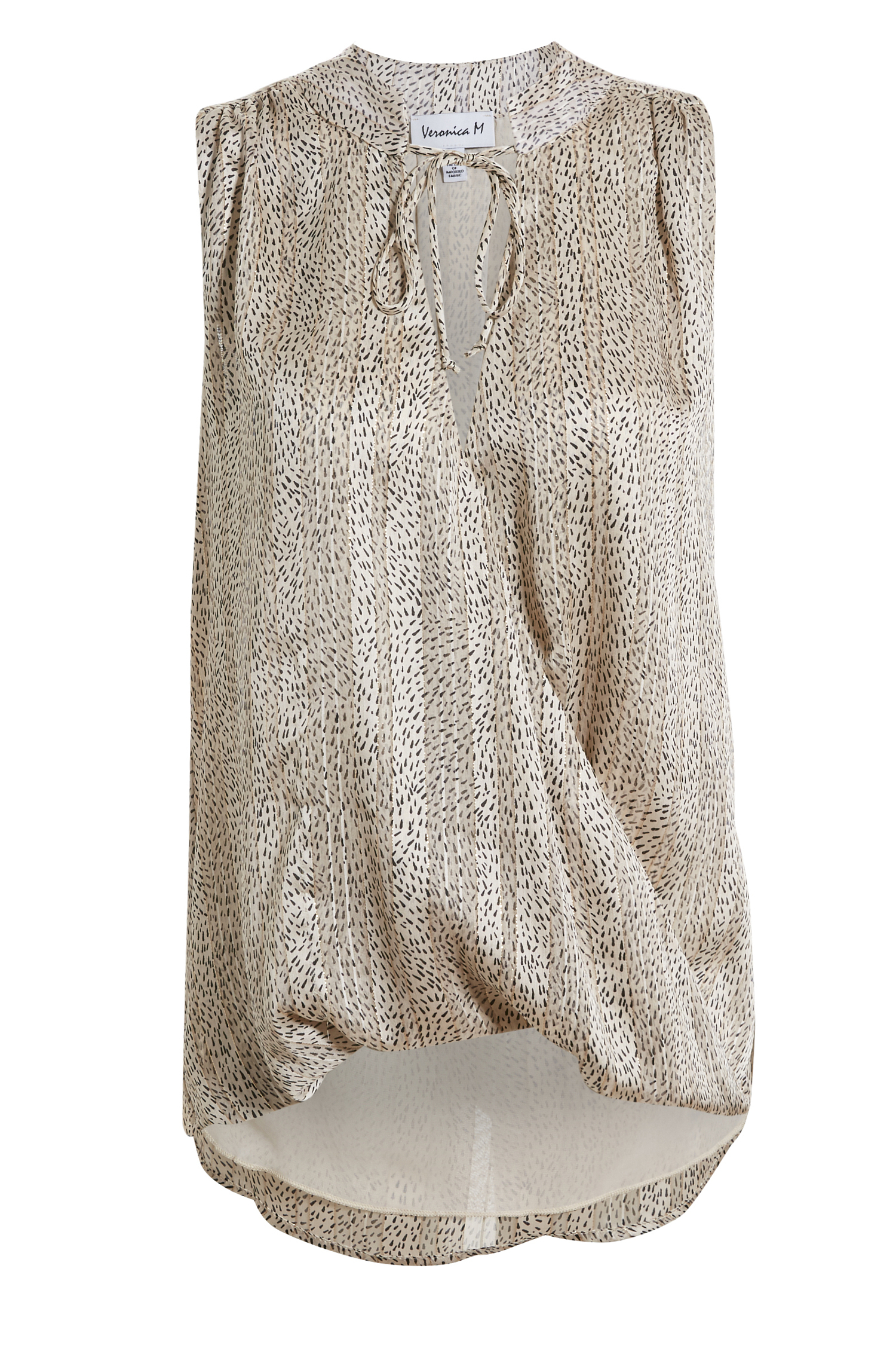 Veronica M Sleeveless Surplice Top