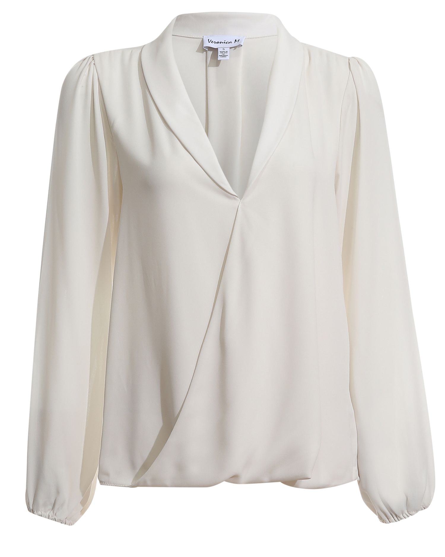Veronica M Lapel Surplice Blouse