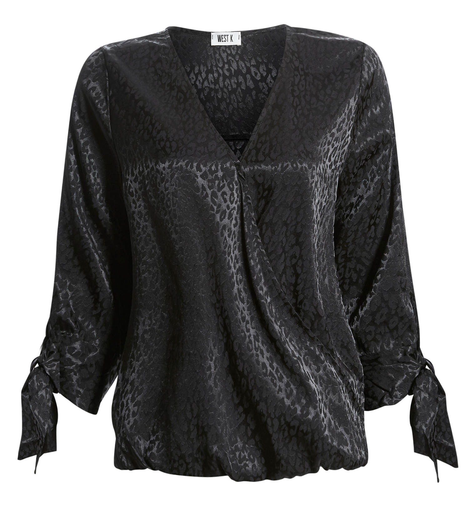 Surplice Three Quarter Sleeve Blouse