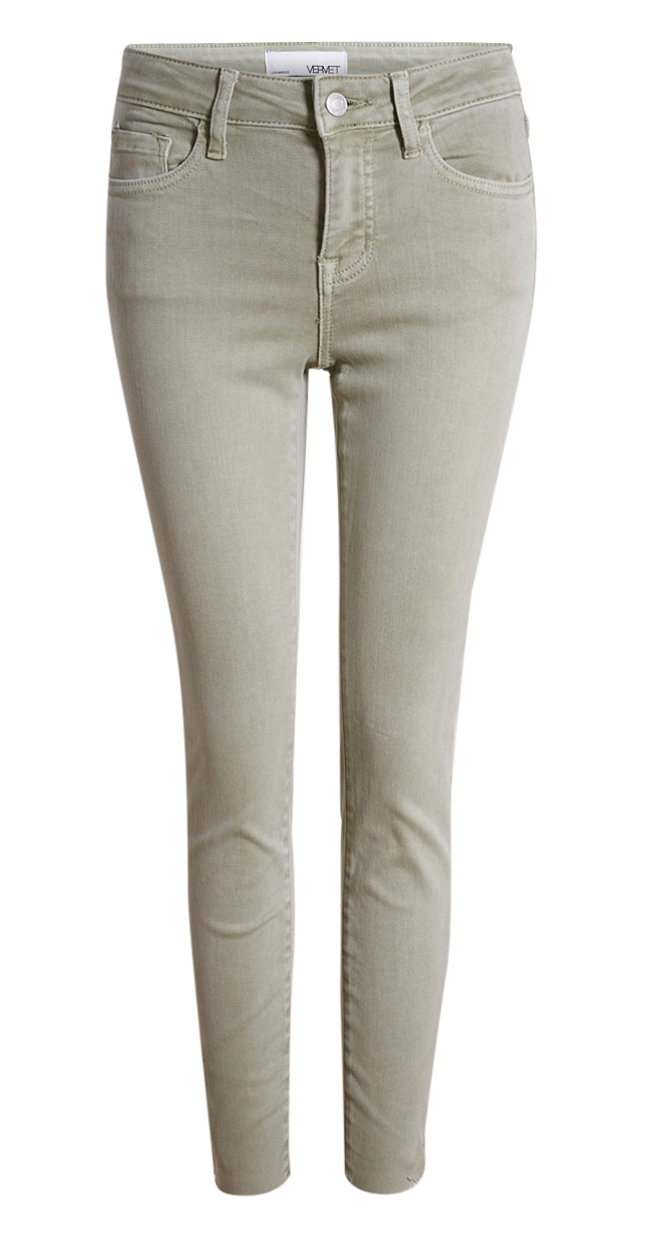 Mid Rise Raw Hem Denim