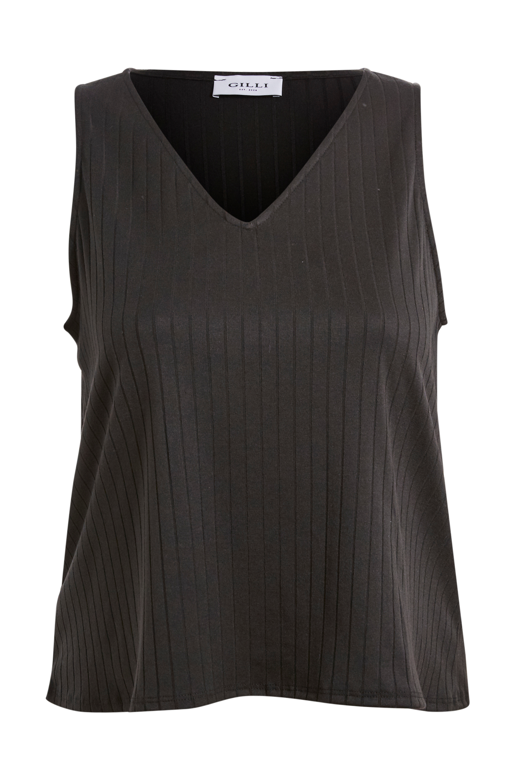 Ribbed V Neck Tank