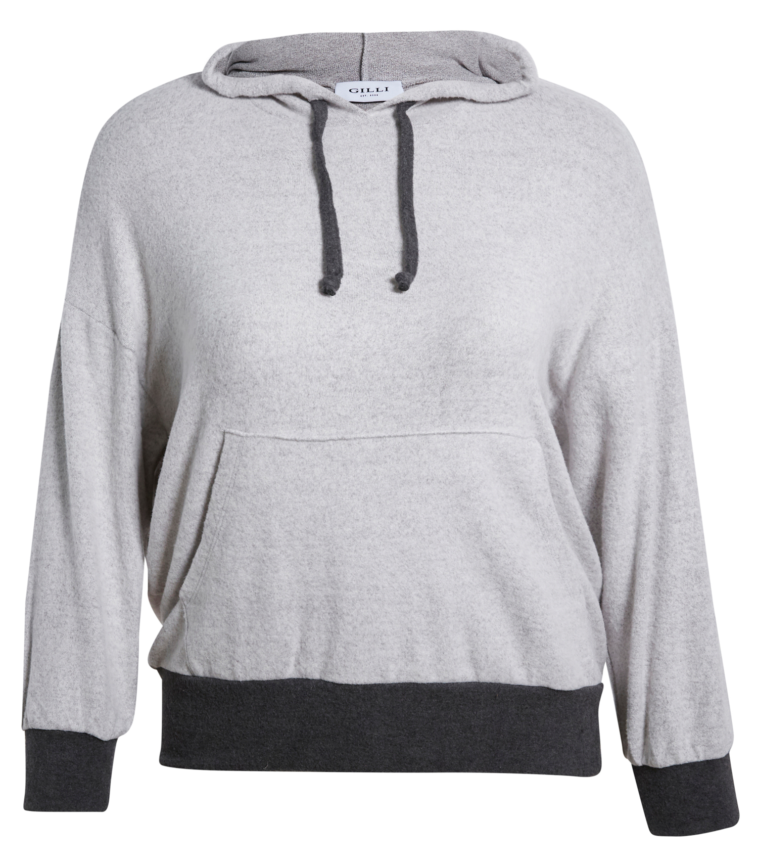 Contrast Knit Hoodie