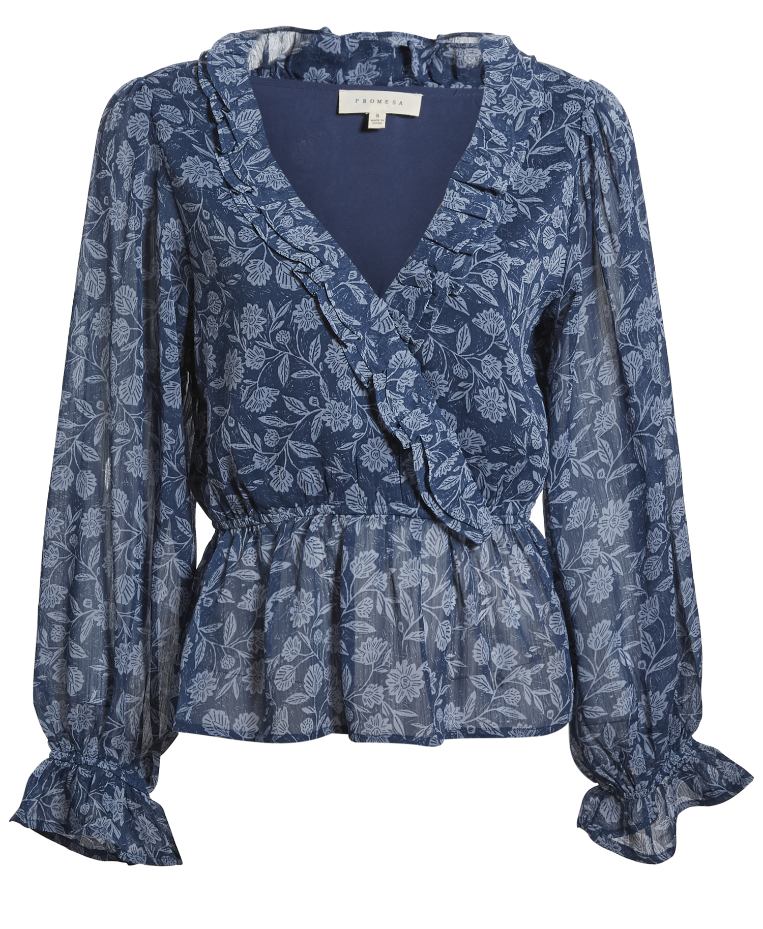 Surplice Floral Blouse