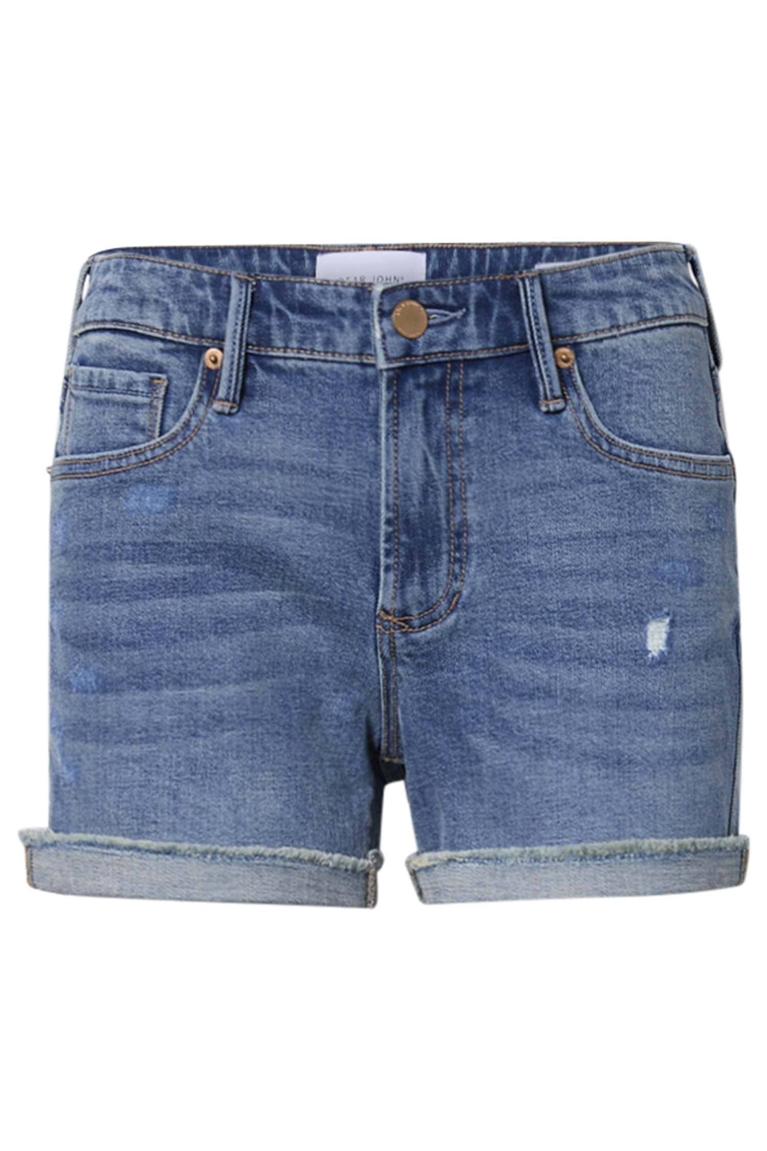 Mid Rise Denim Shorts