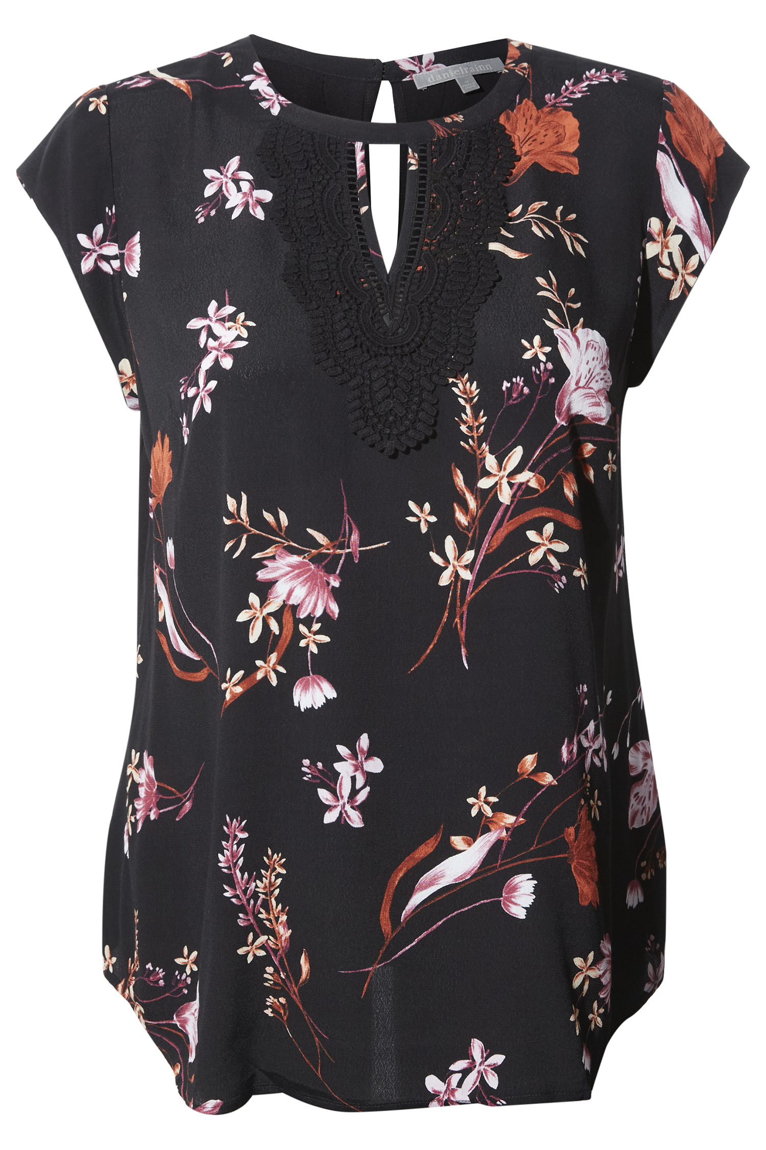 Daniel Rainn Lace Contrast Top