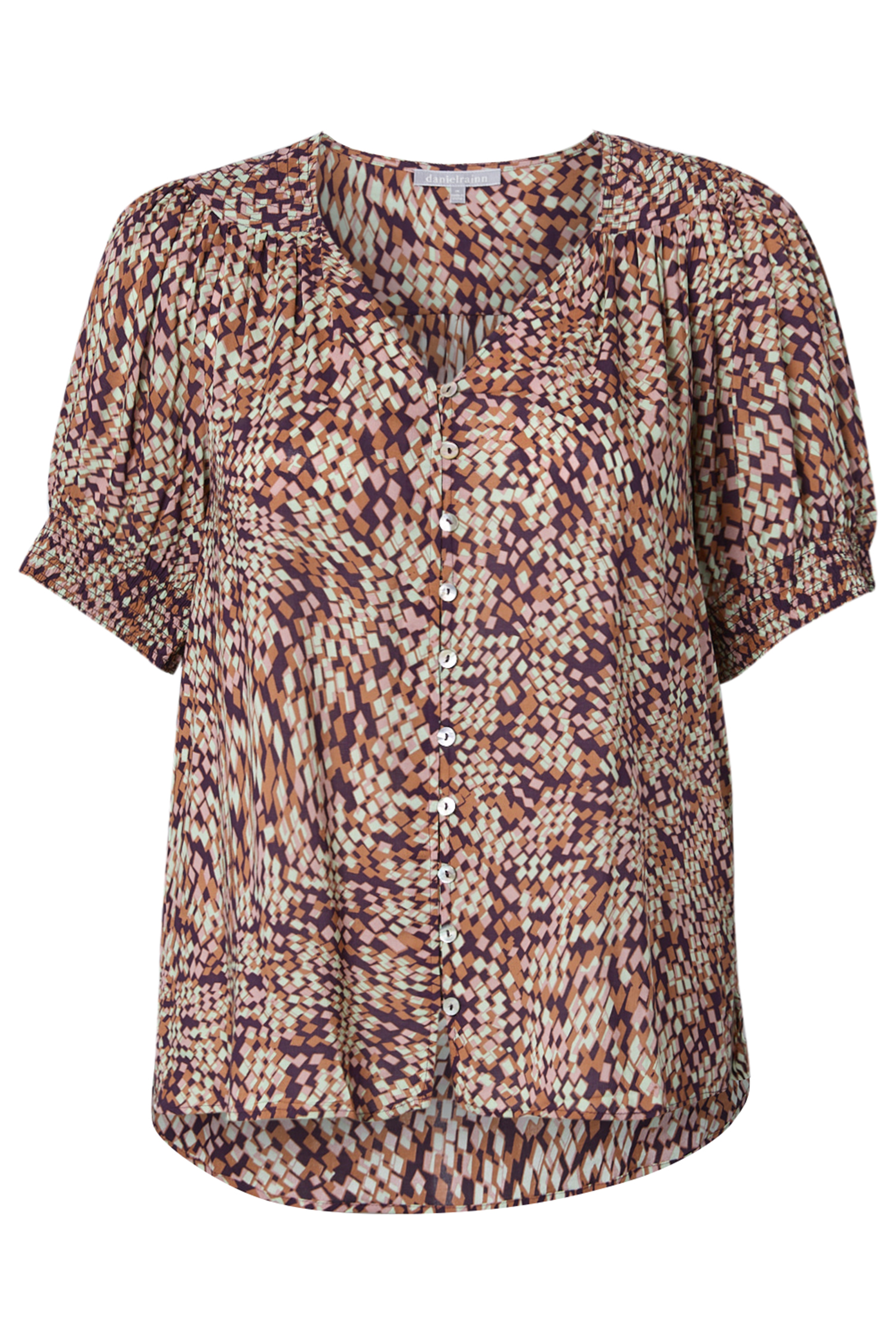 Daniel Rainn Short Sleeve Printed Top