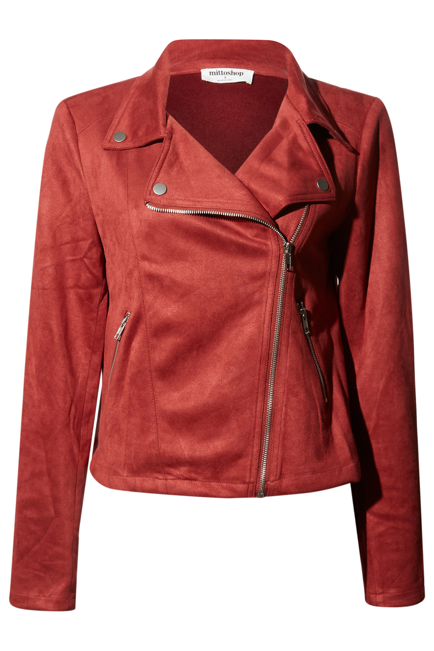 Faux Suede Moto Jacket