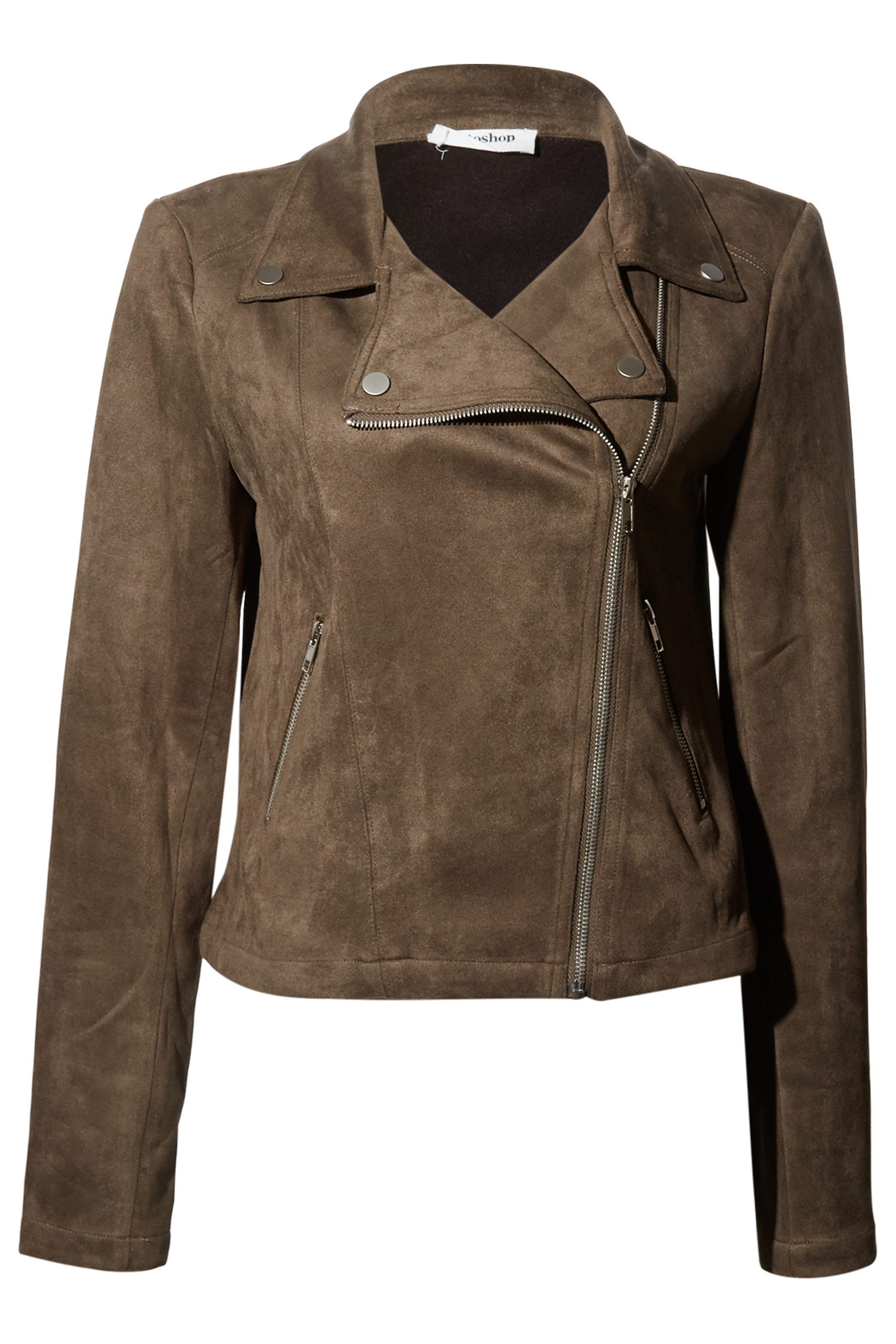 Faux Suede Moto Jacket