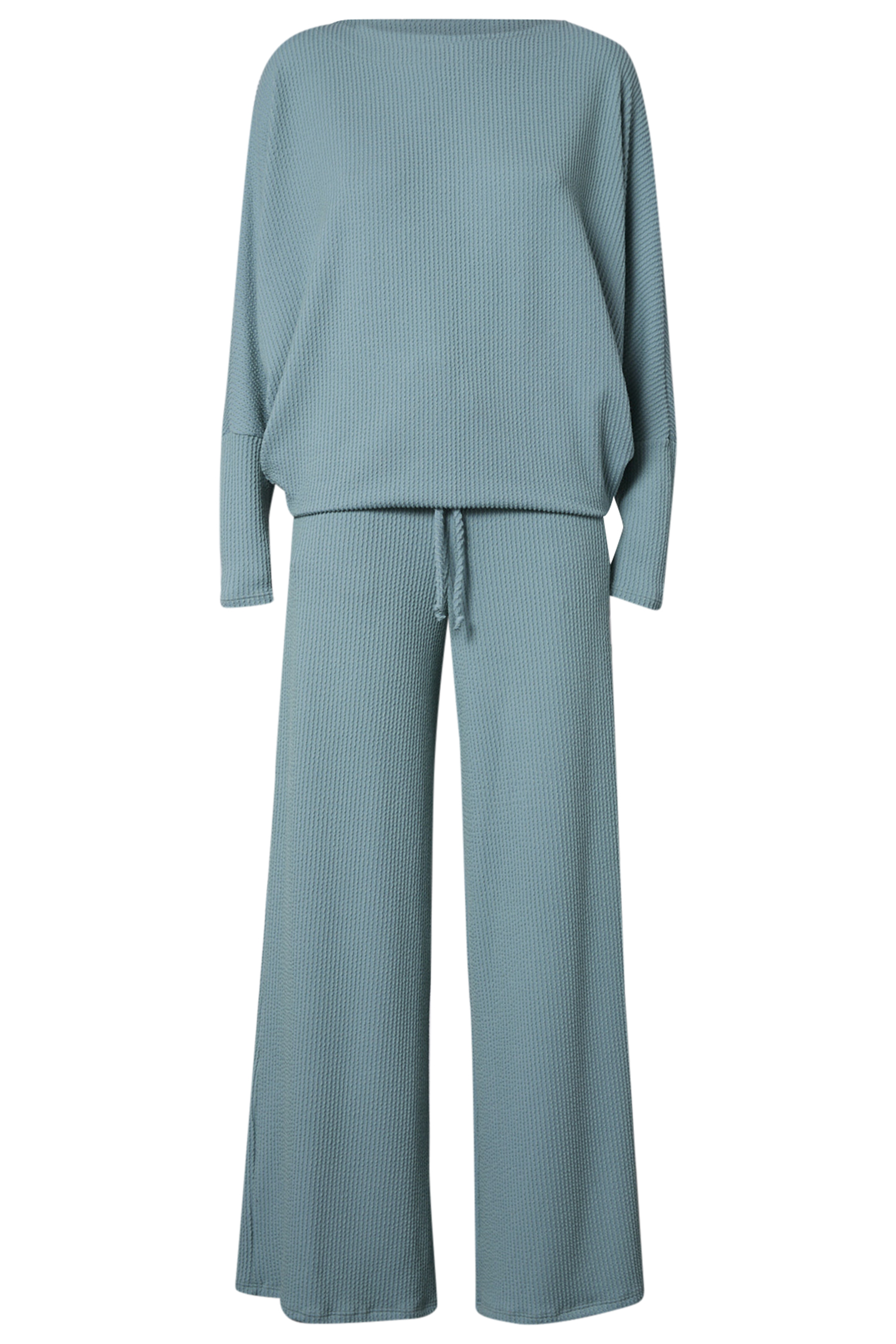 Textured Matching Top & Pant Set