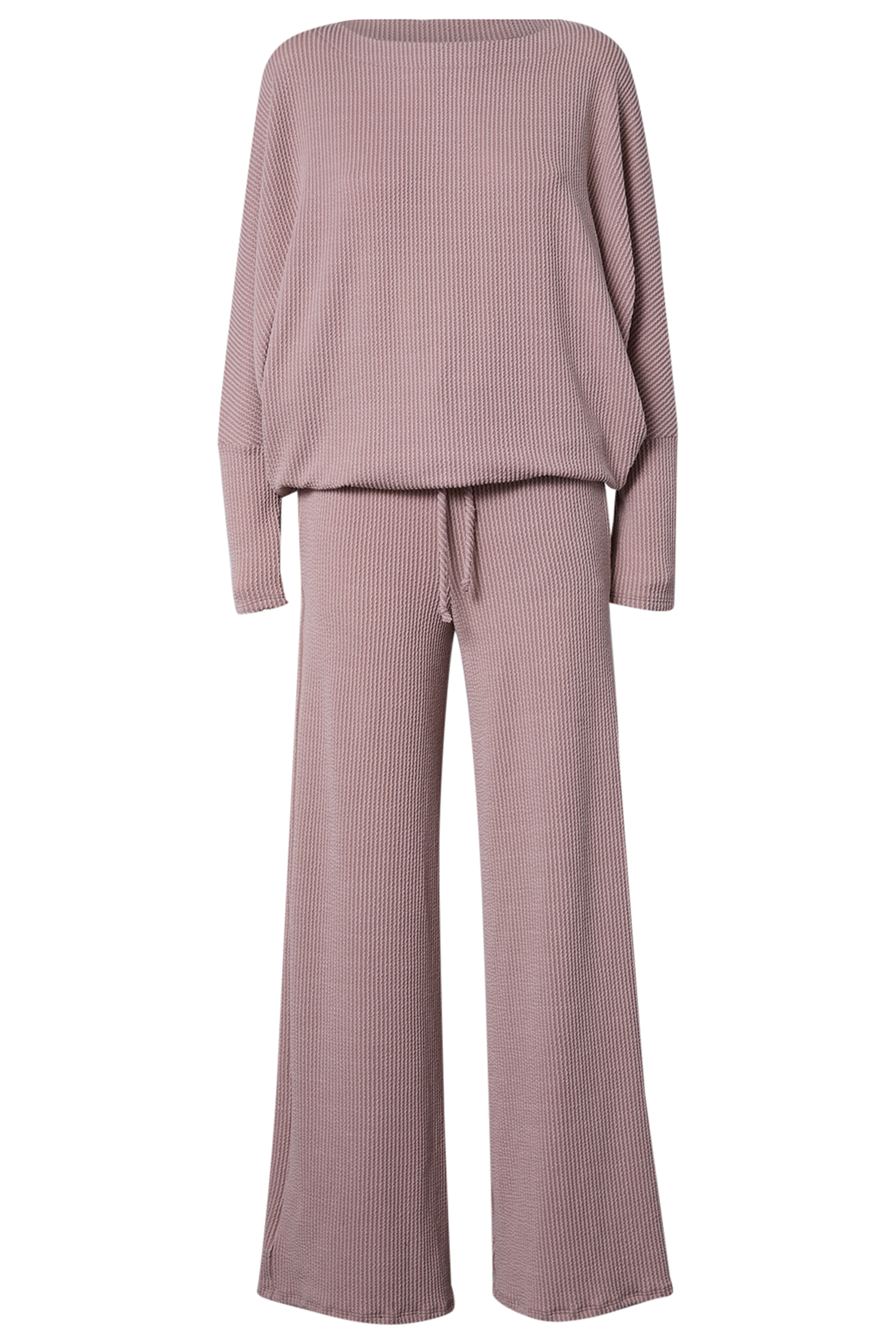 Textured Matching Top & Pant Set
