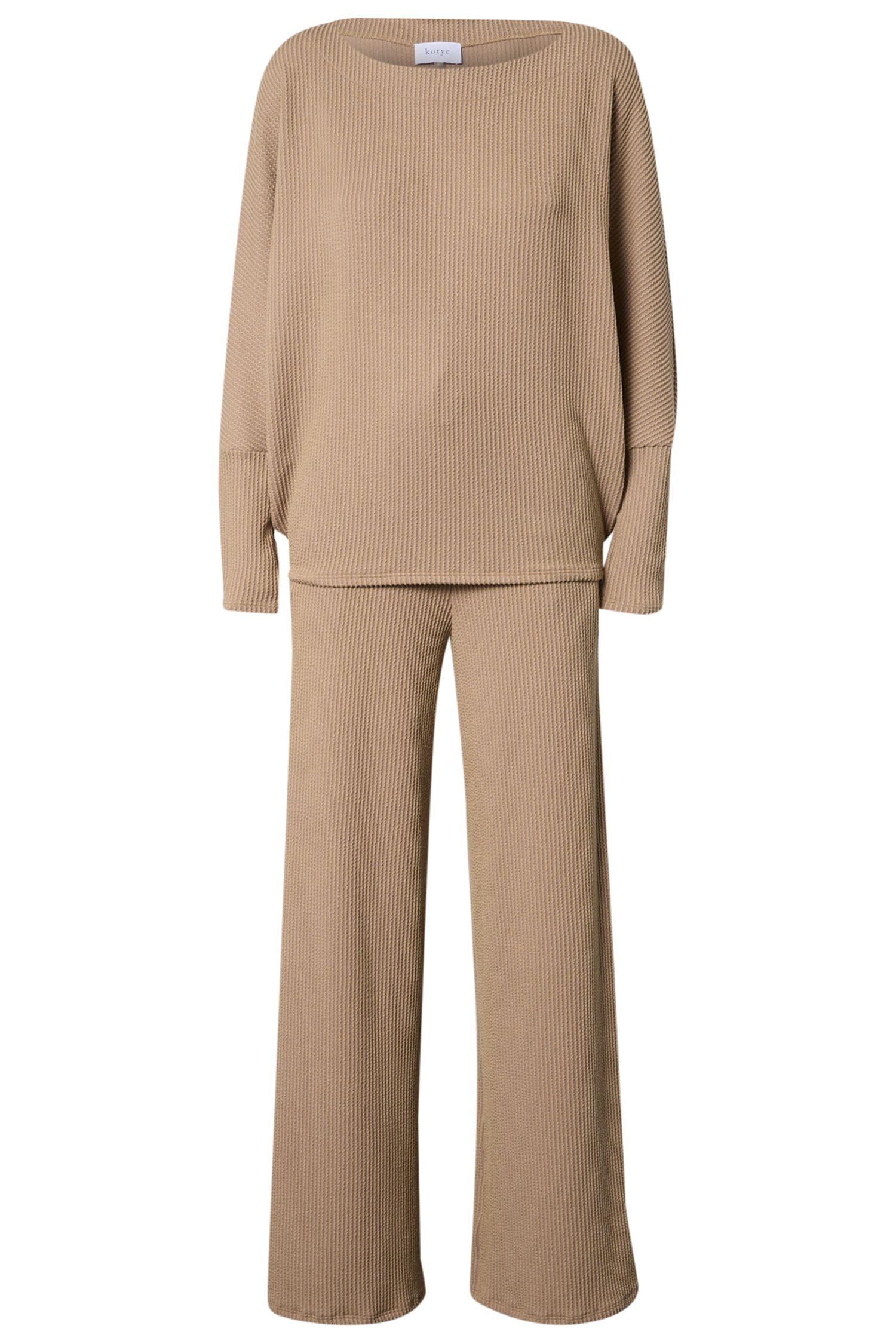 Textured Matching Top & Pant Set