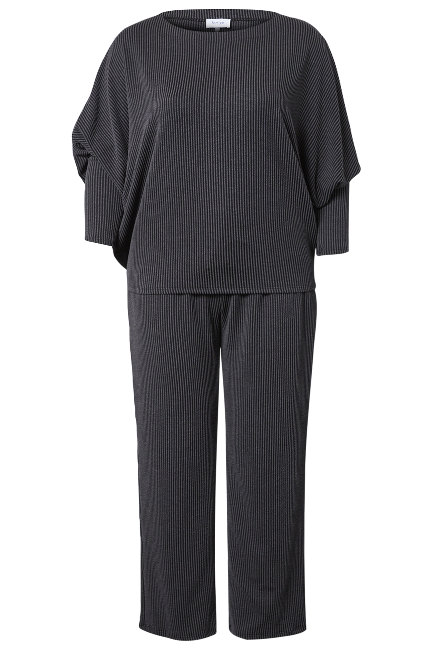 Textured Matching Top & Pant Set