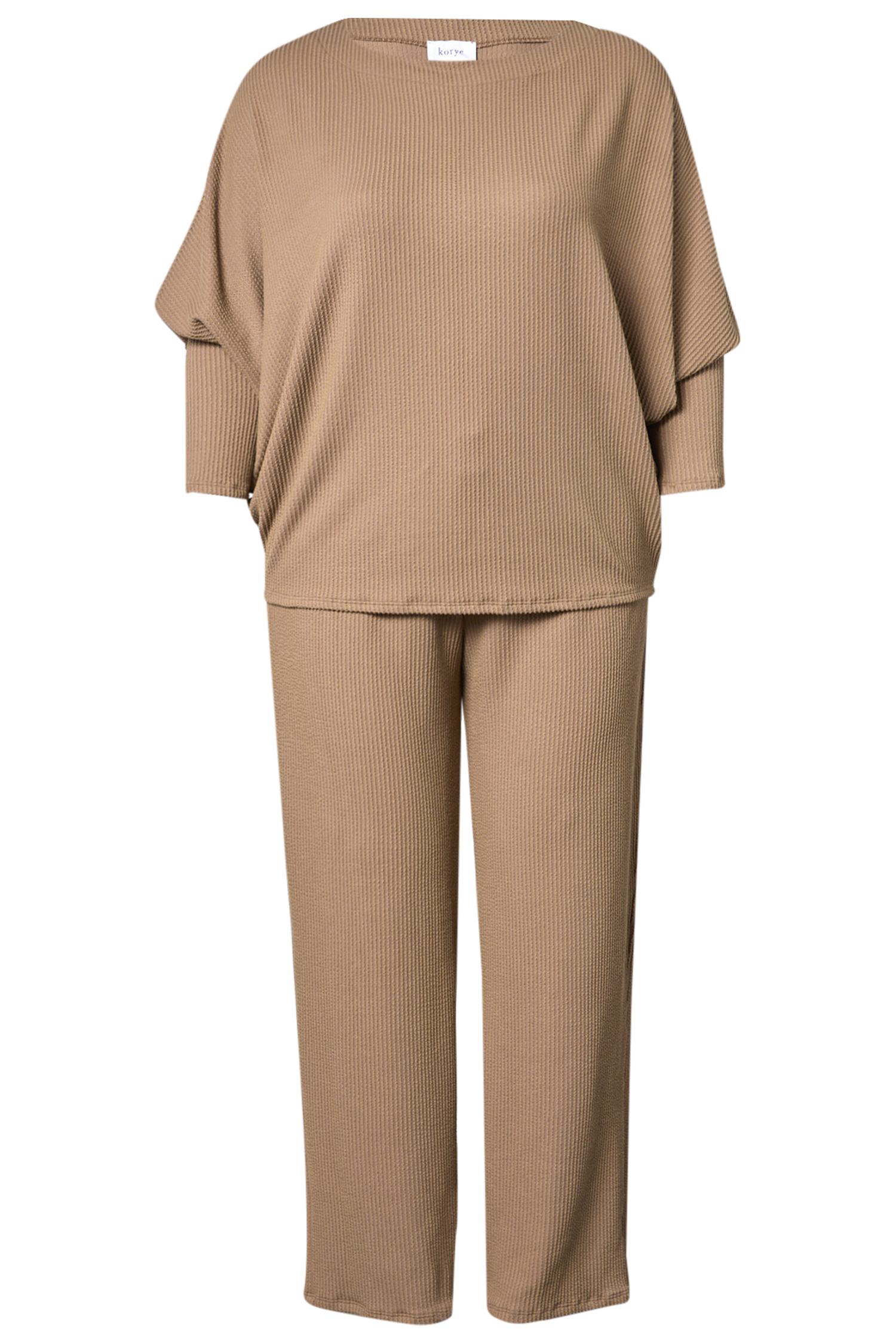 Textured Matching Top & Pant Set