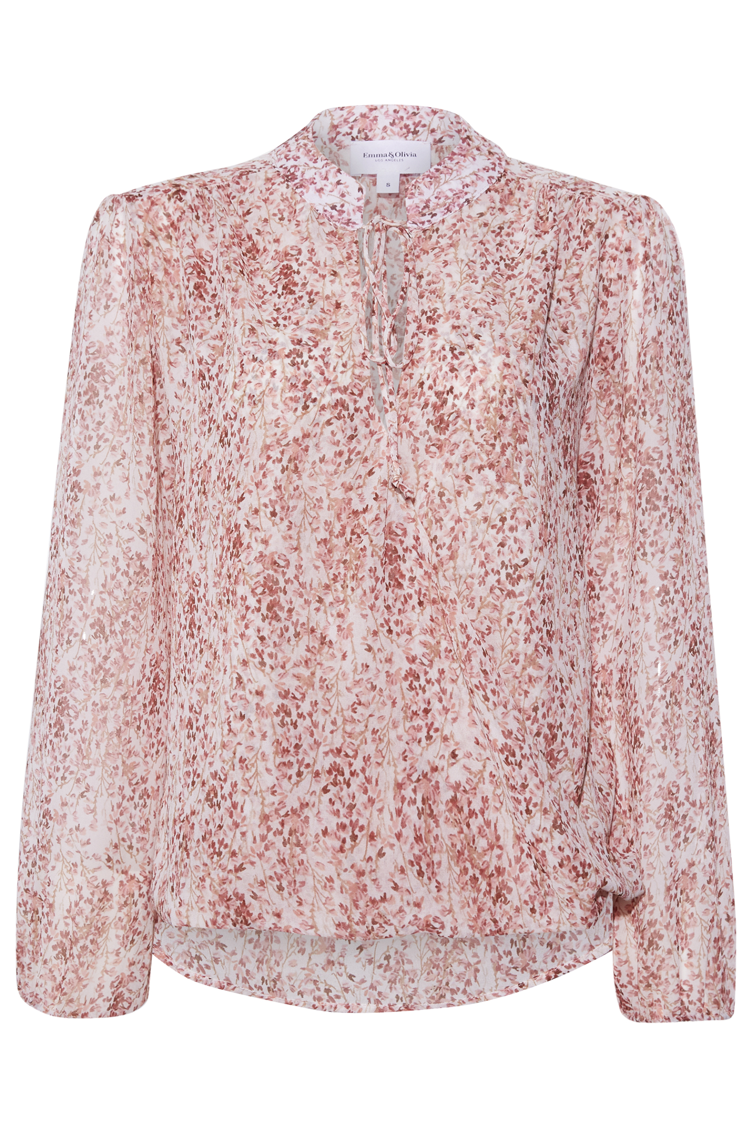 Printed Surplice Blouse