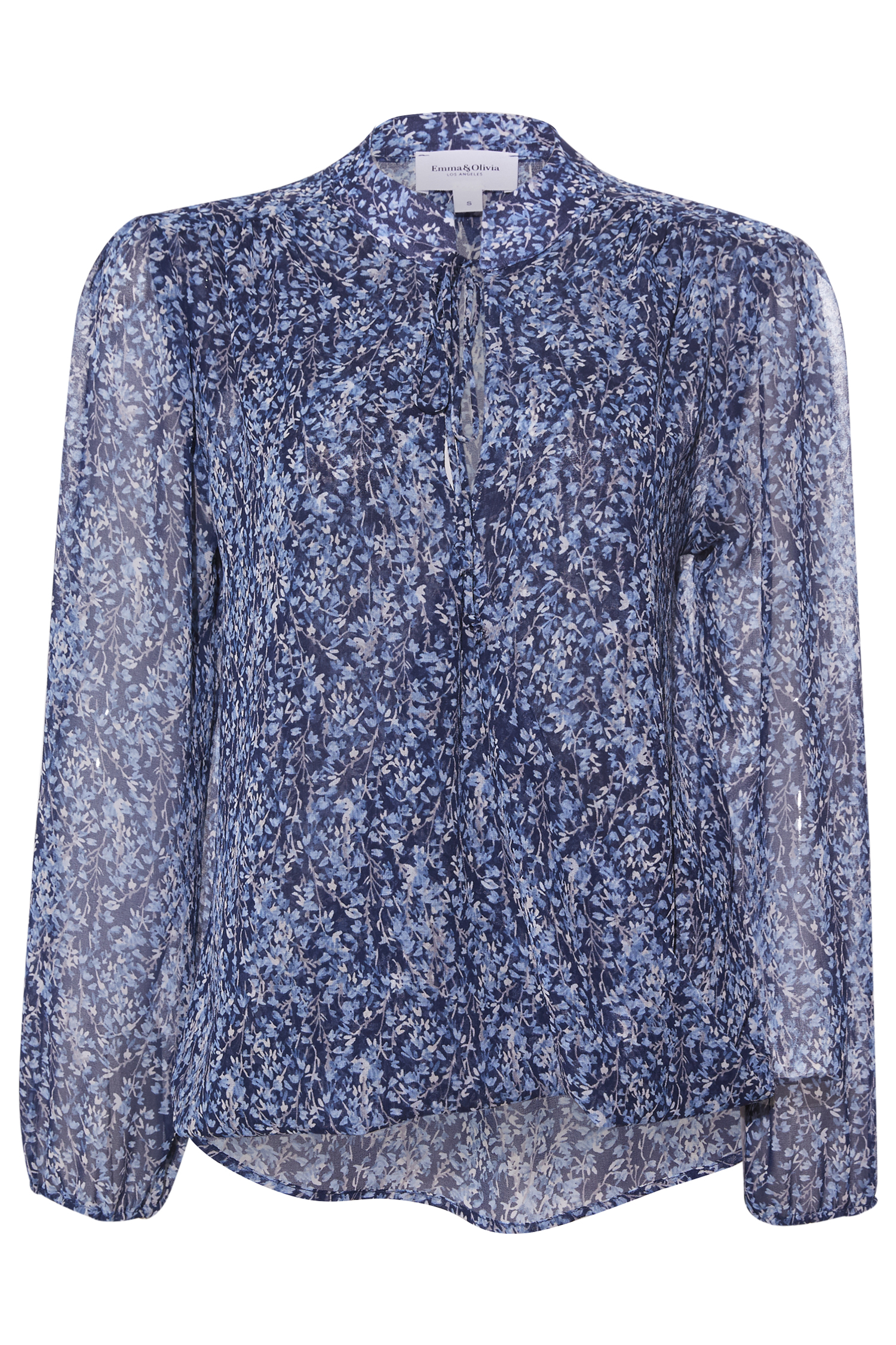 Printed Surplice Blouse