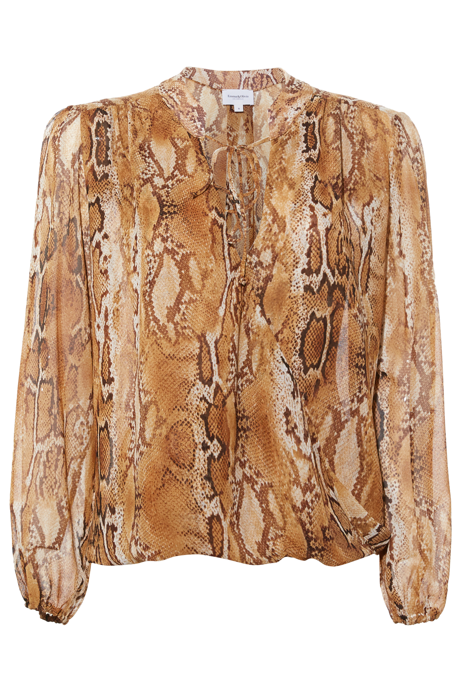 Animal Print Surplice Top