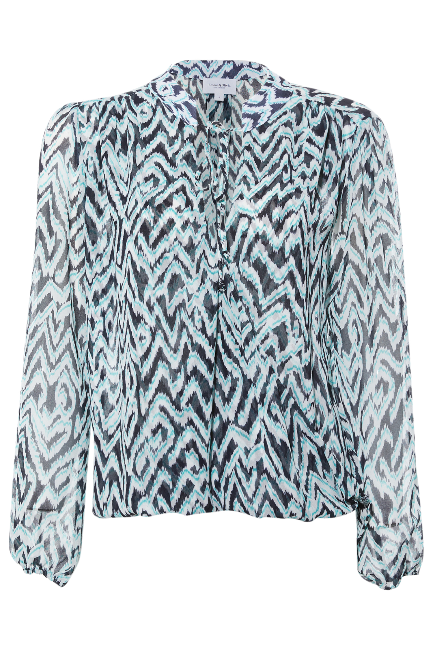 Printed Surplice Blouse