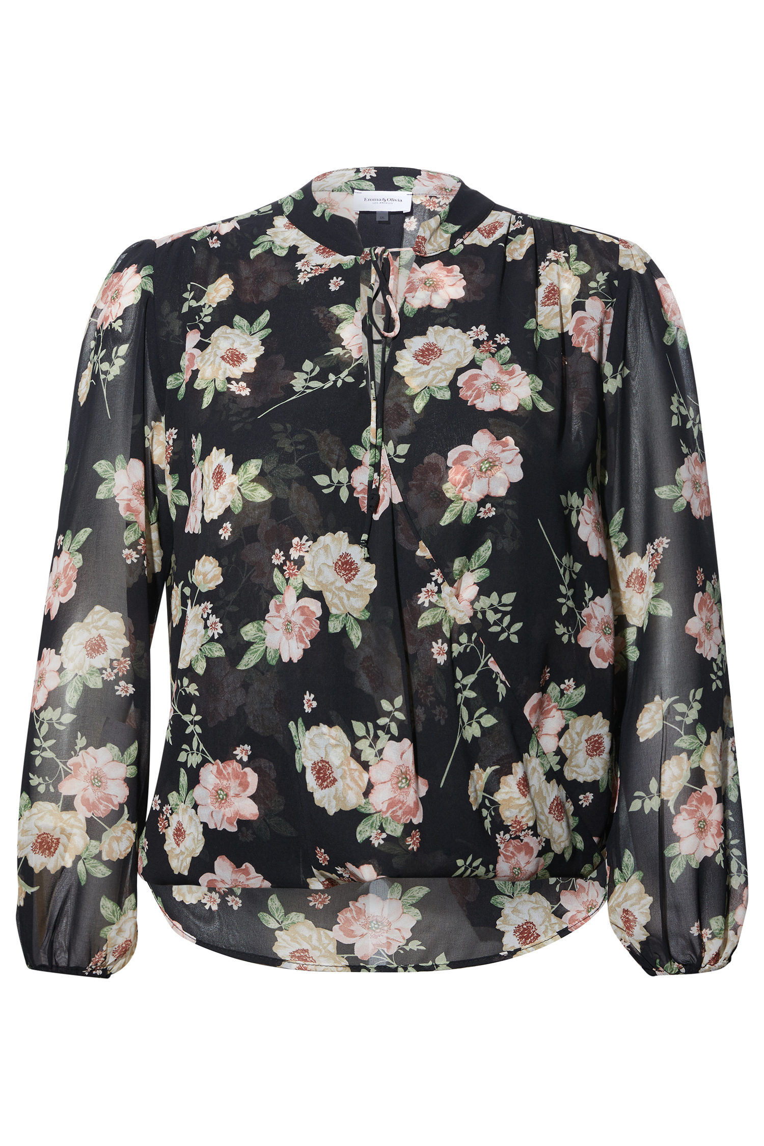 Chelsea Floral Chiffon Surplice Top
