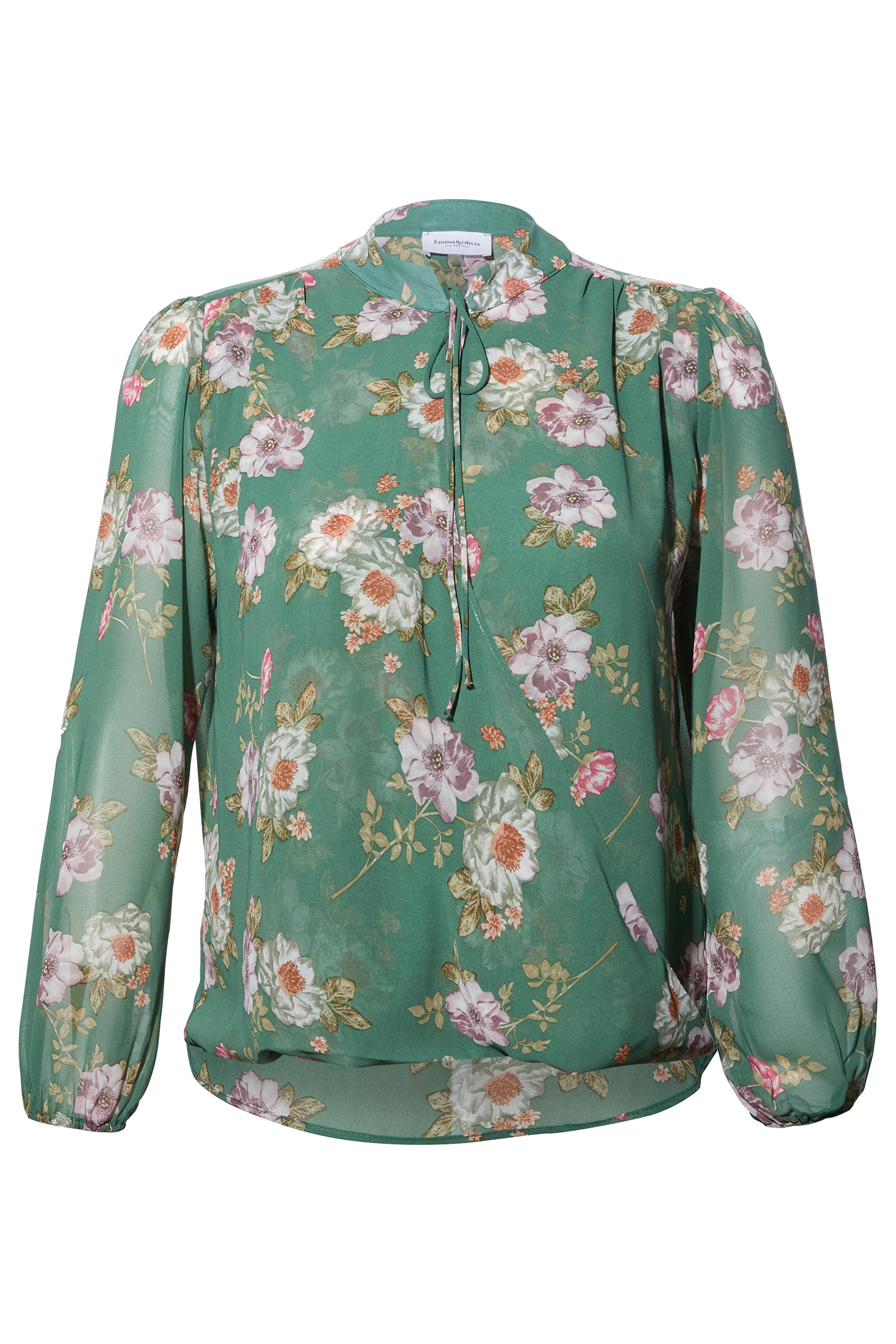 Chelsea Floral Chiffon Surplice Top
