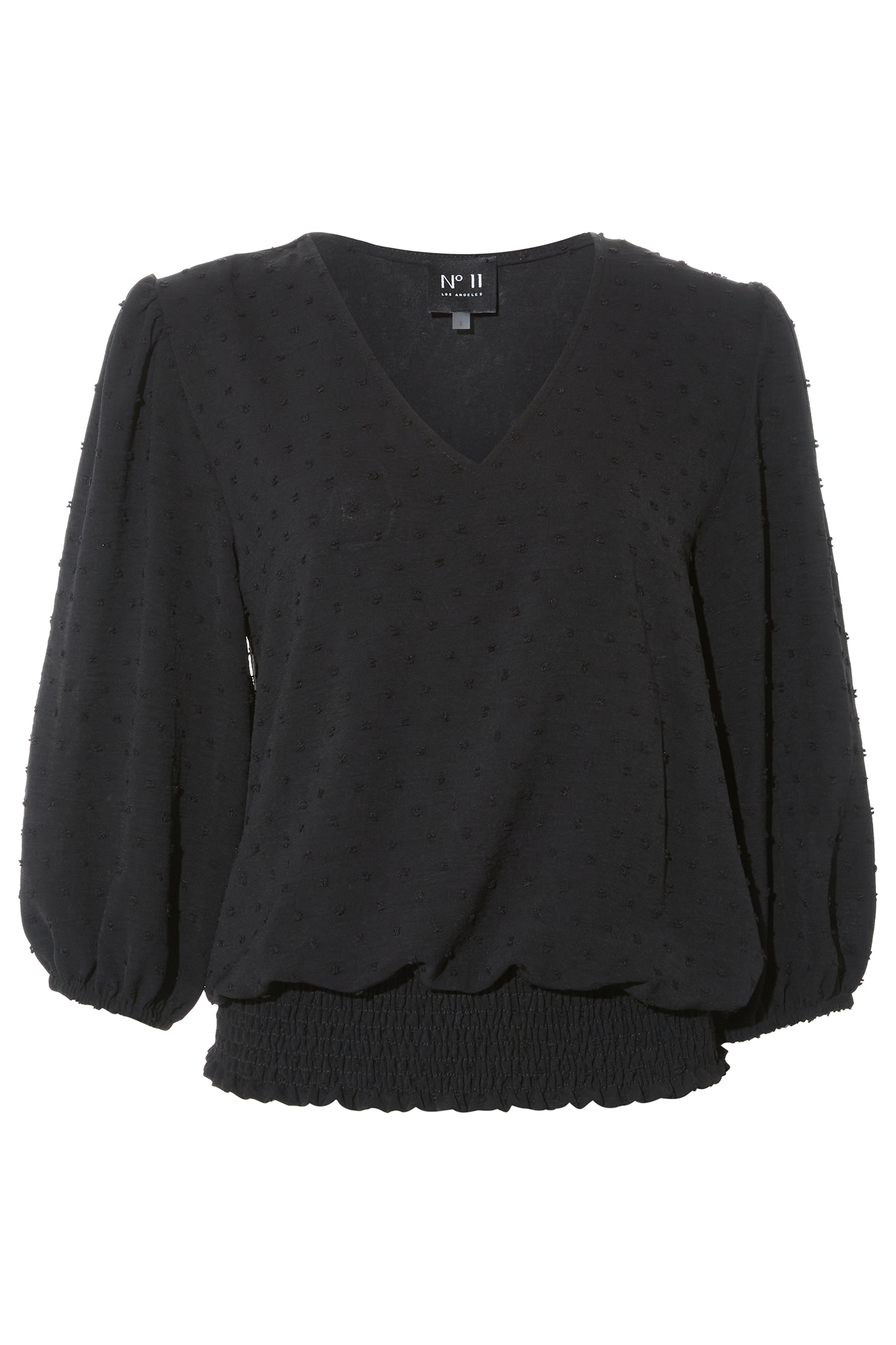 3/4 Sleeve Swiss Dot Top