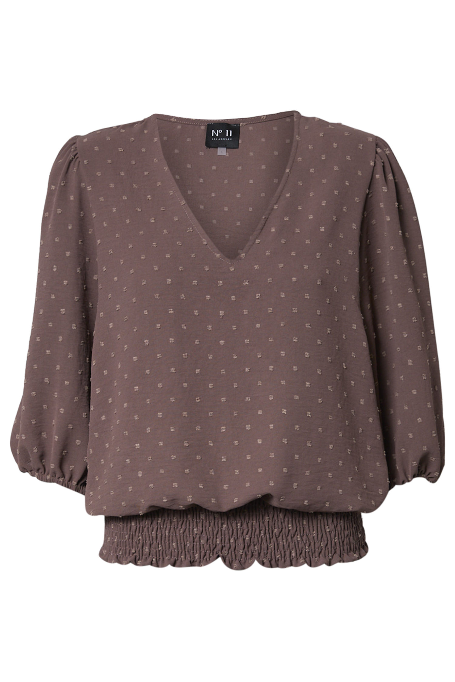3/4 Sleeve Swiss Dot Top
