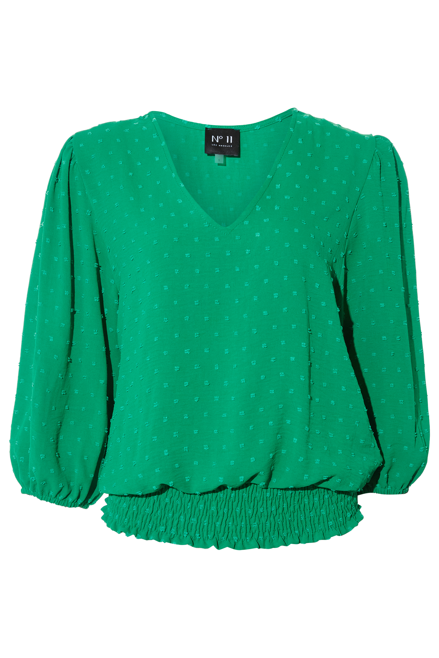 3/4 Sleeve Swiss Dot Top