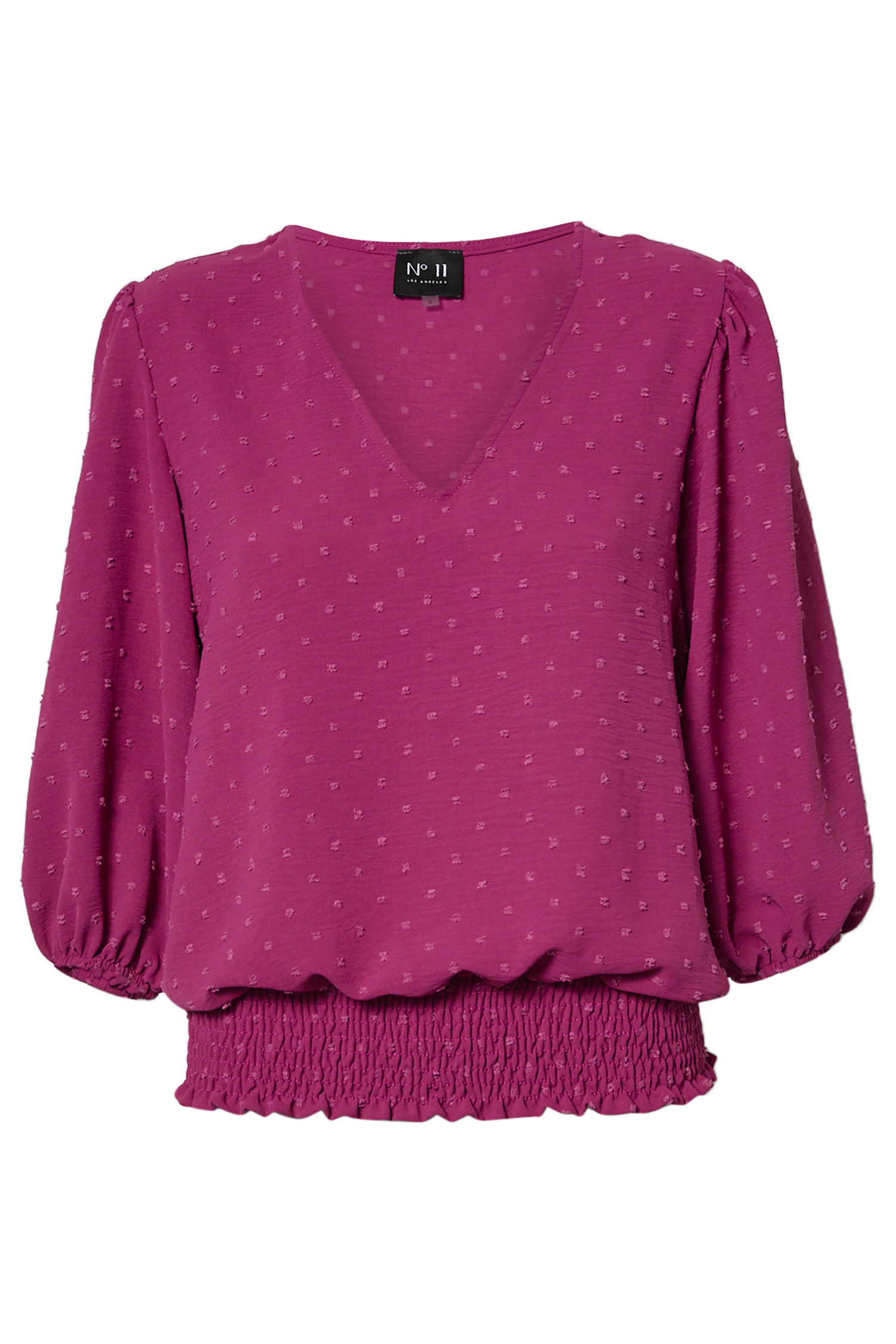 3/4 Sleeve Swiss Dot Top