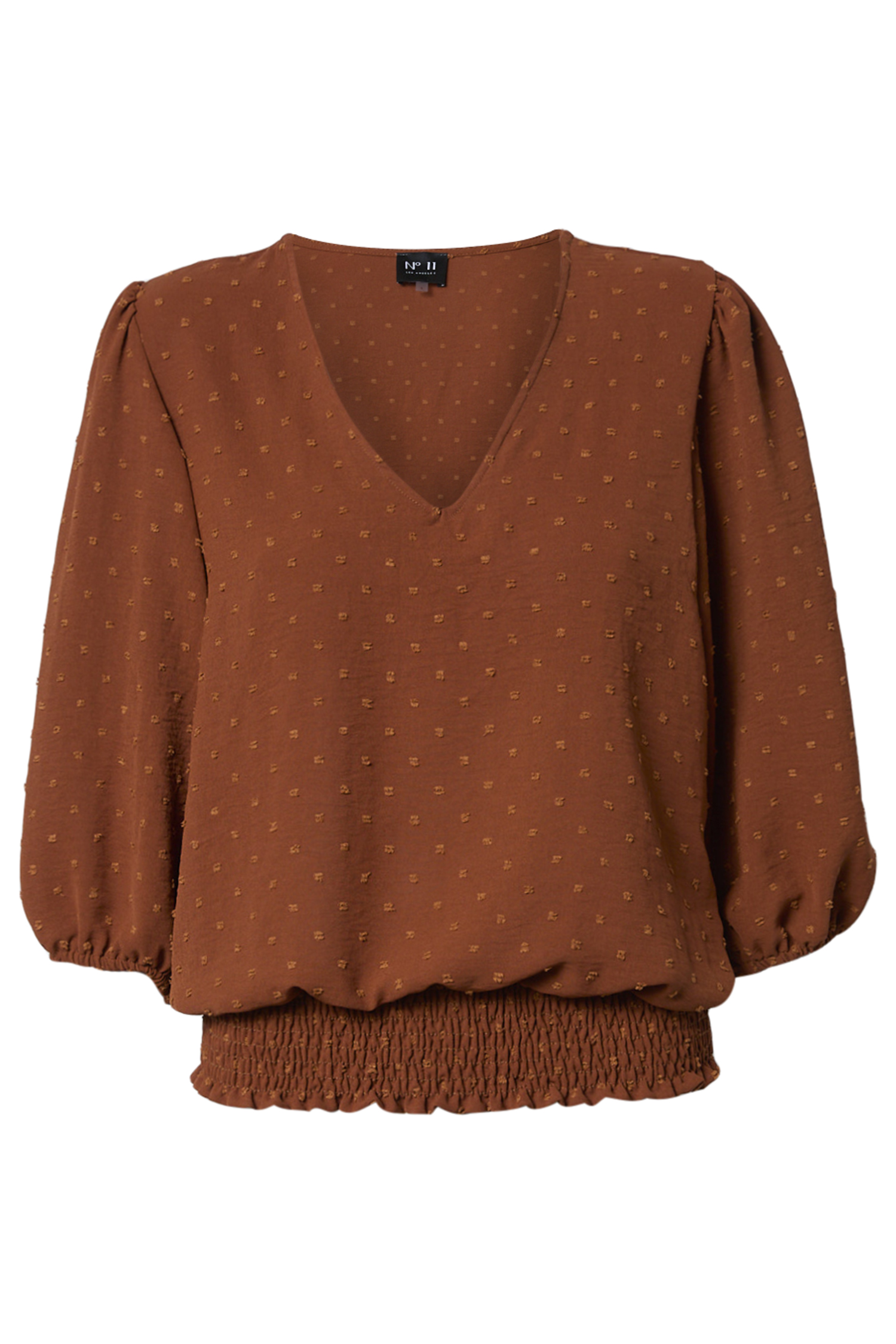 3/4 Sleeve Swiss Dot Top
