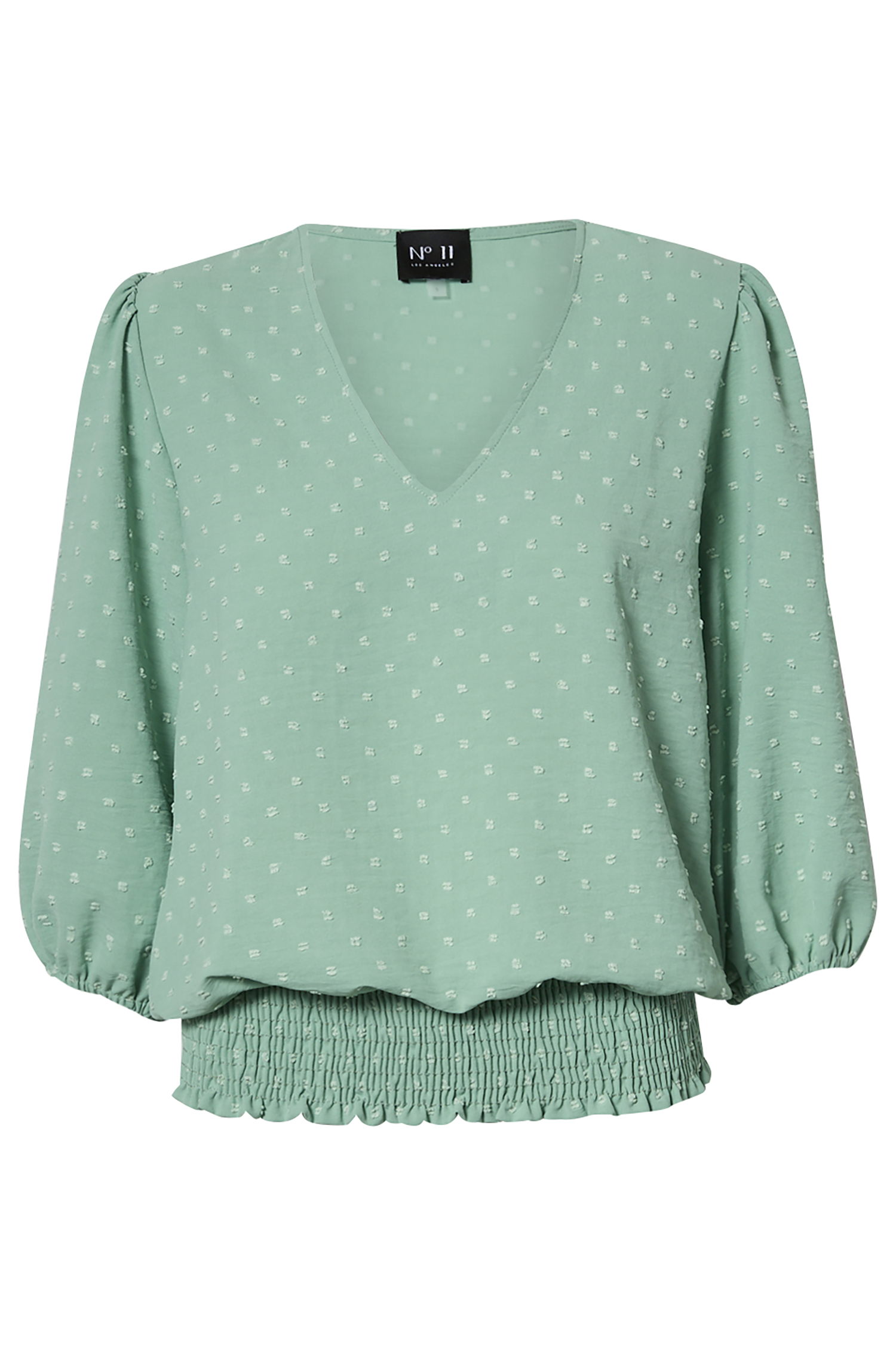 3/4 Sleeve Swiss Dot Top