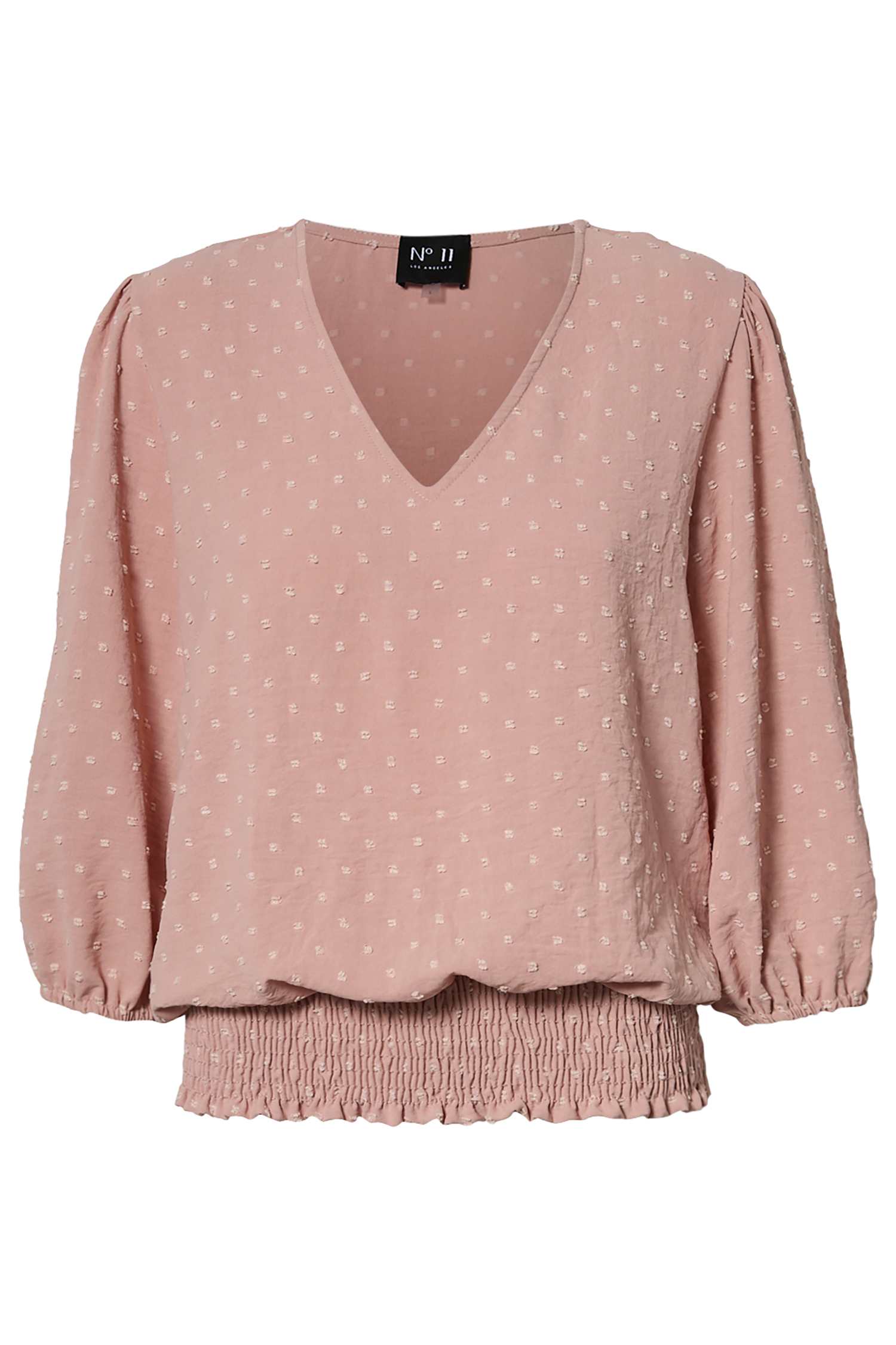 3/4 Sleeve Swiss Dot Top