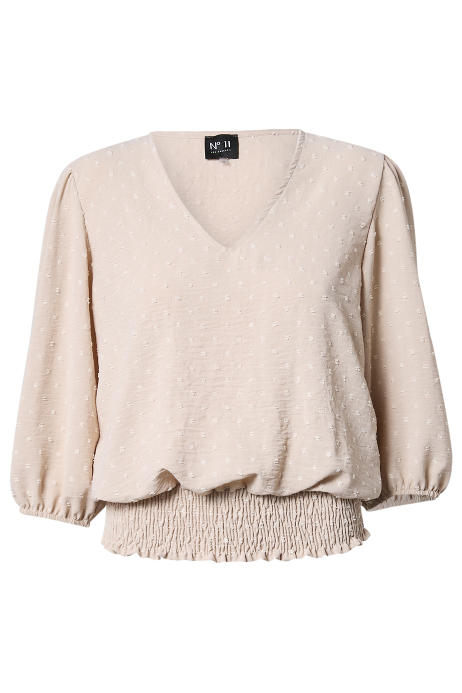 3/4 Sleeve Swiss Dot Top