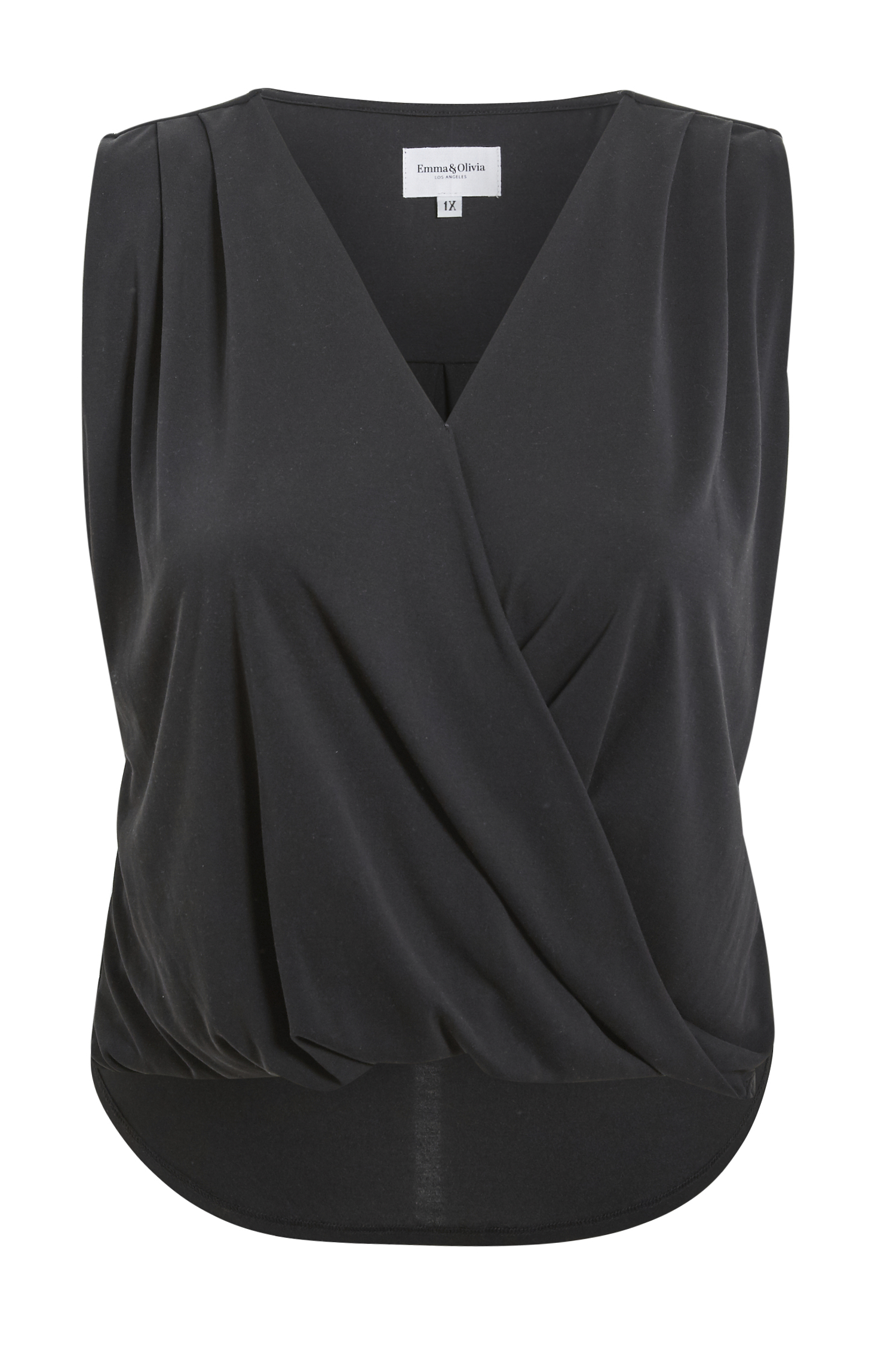 Sleeveless Surplice Top