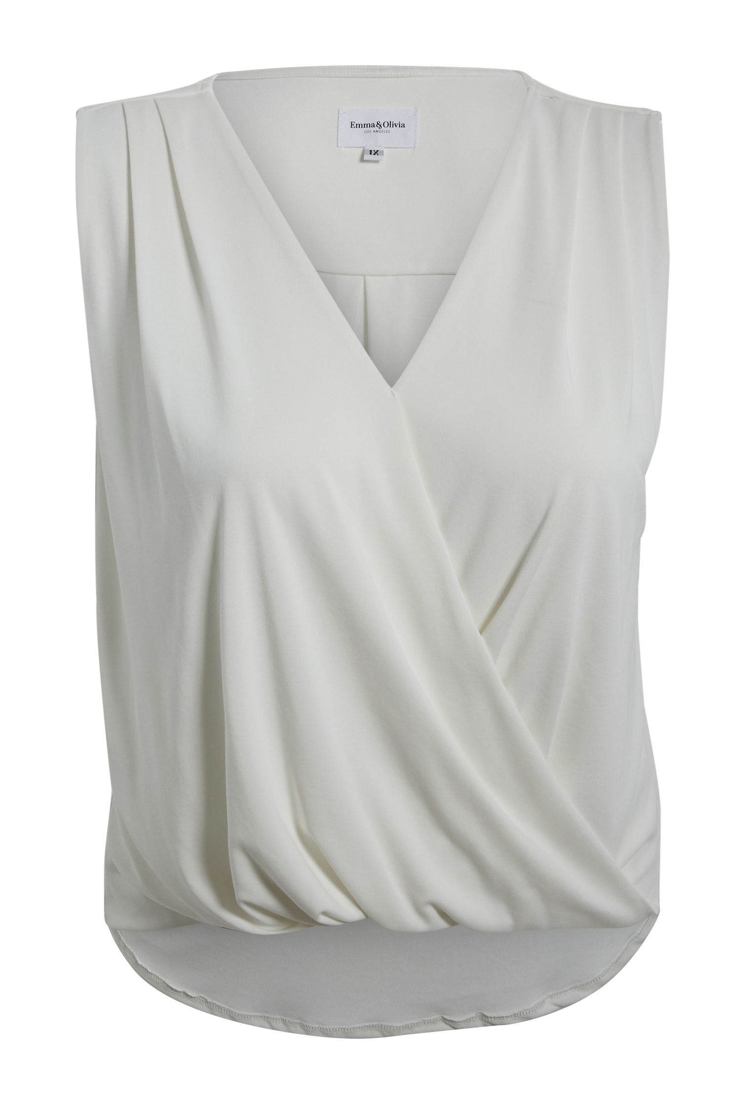 Sleeveless Surplice Top