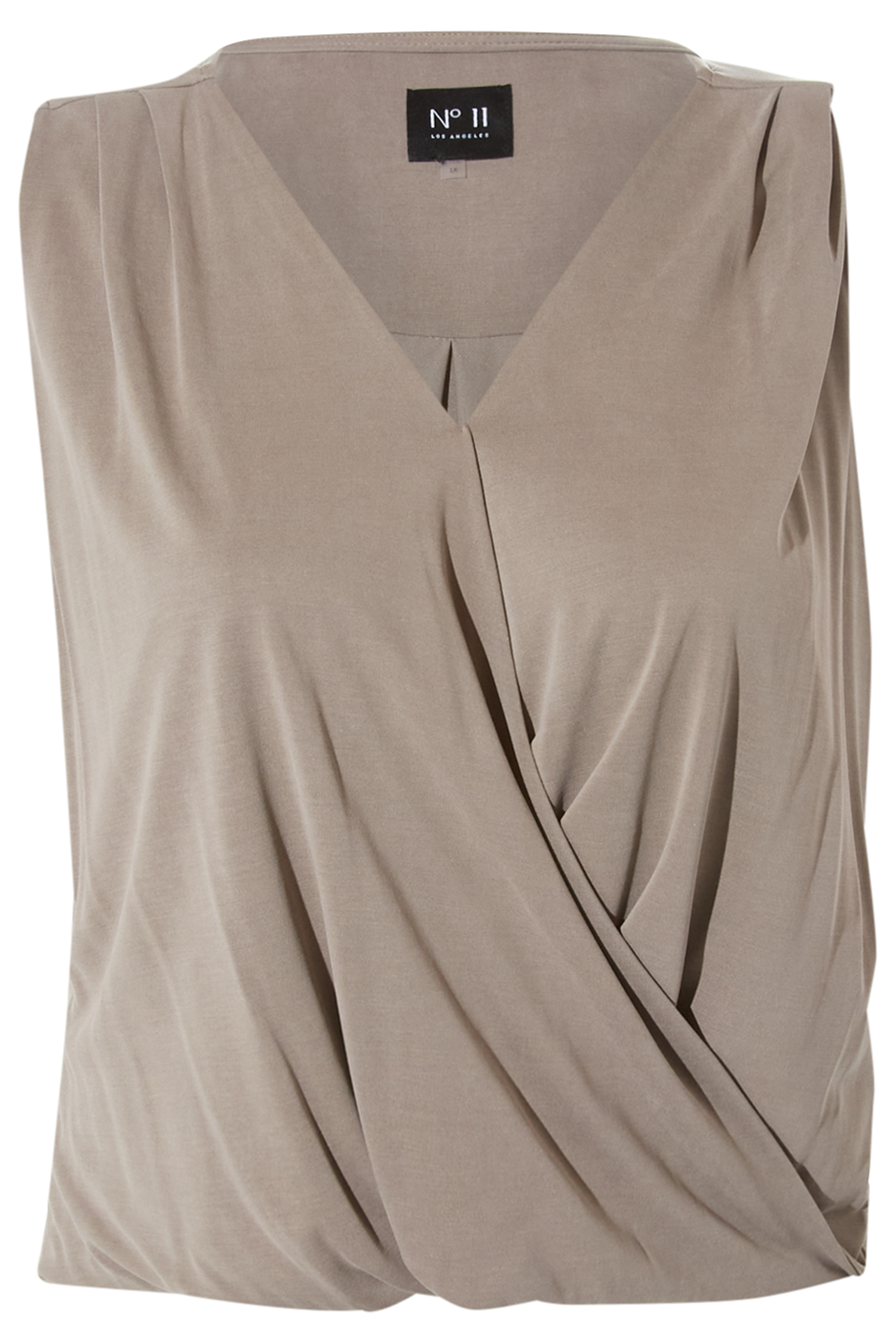 Sleeveless Surplice Top