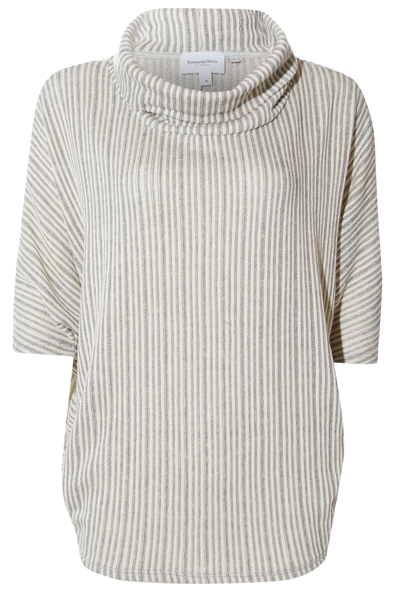 Stripe Cowl Neck Top