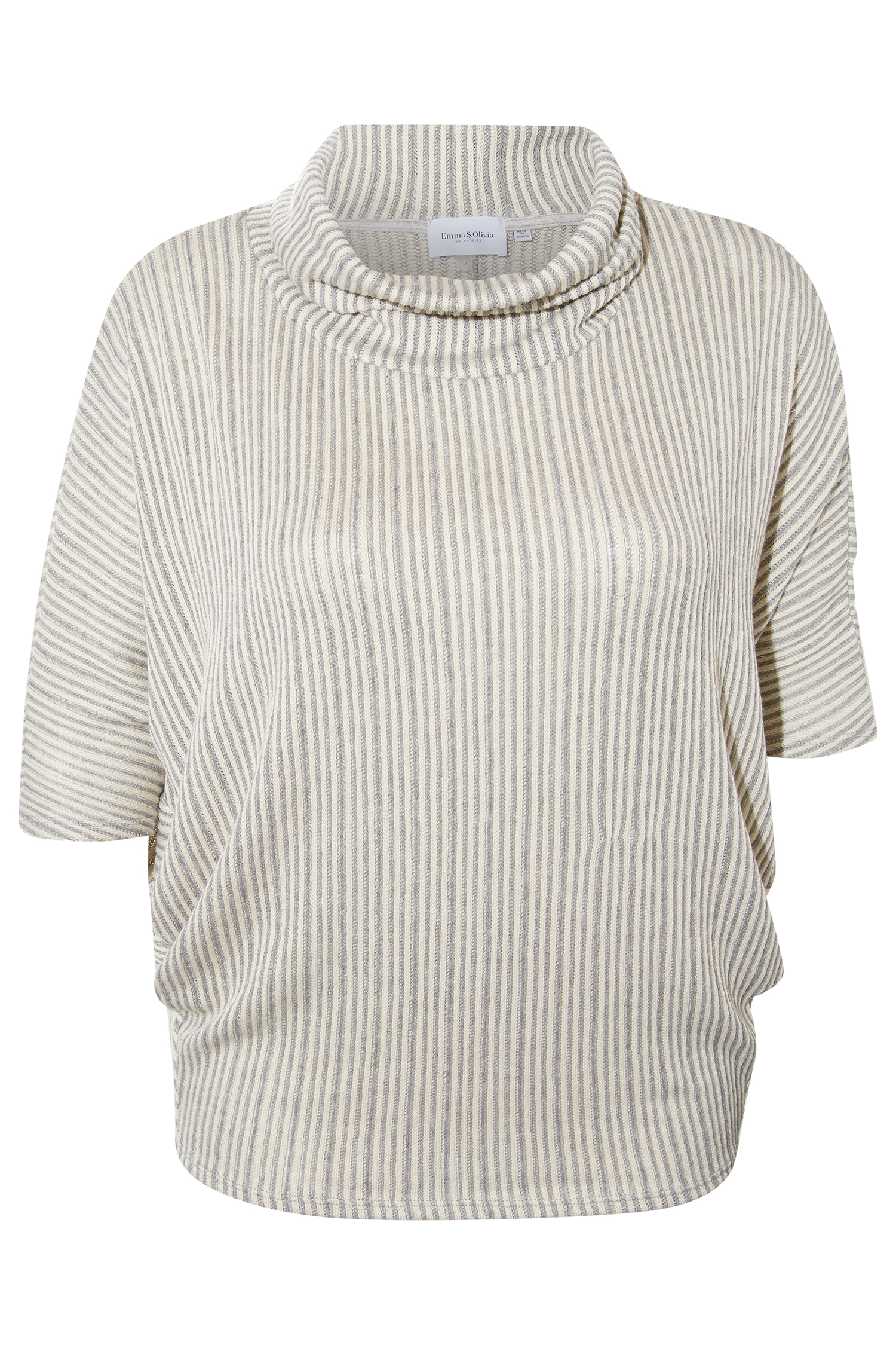 Stripe Cowl Neck Top