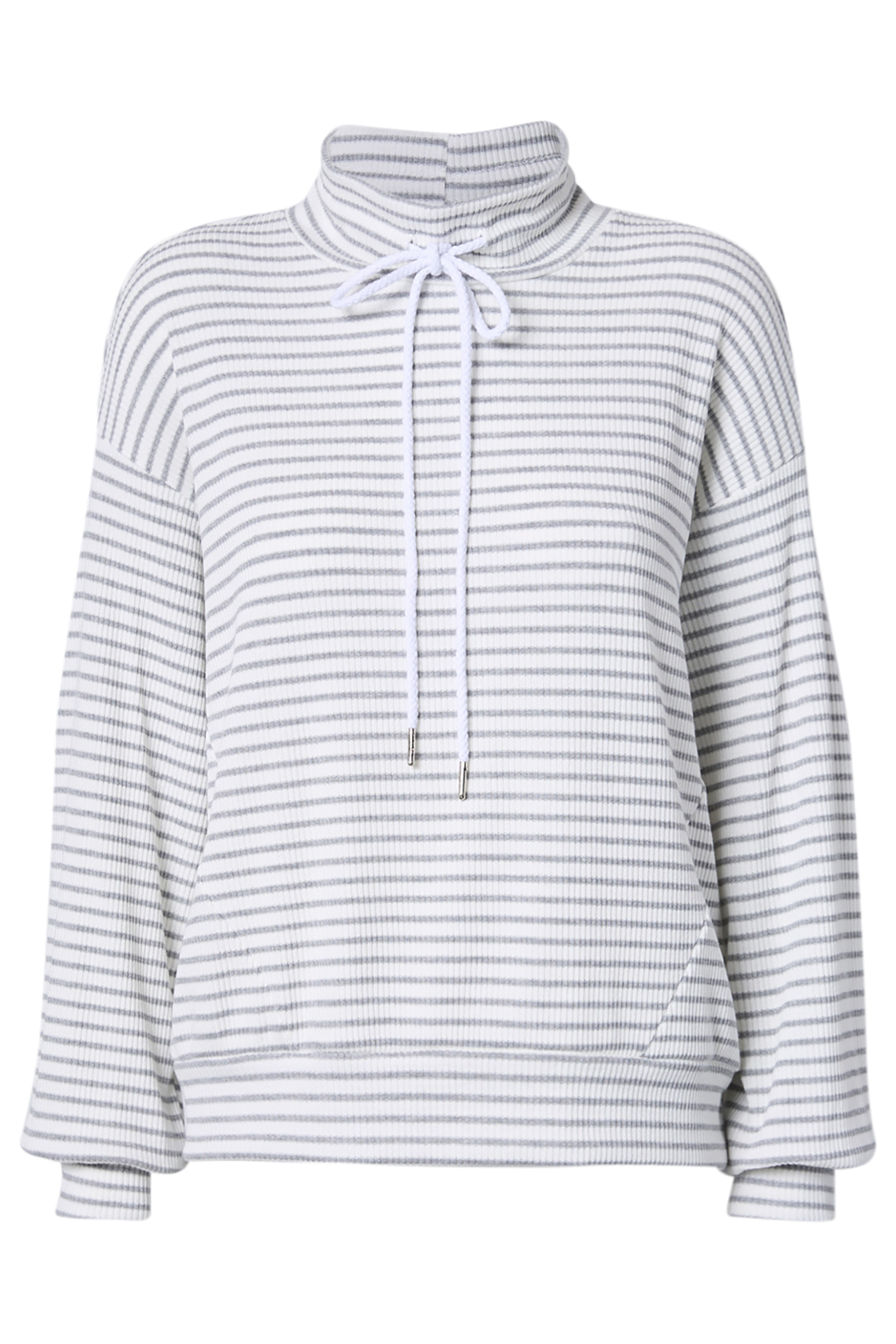 Neck Tie Striped Pullover