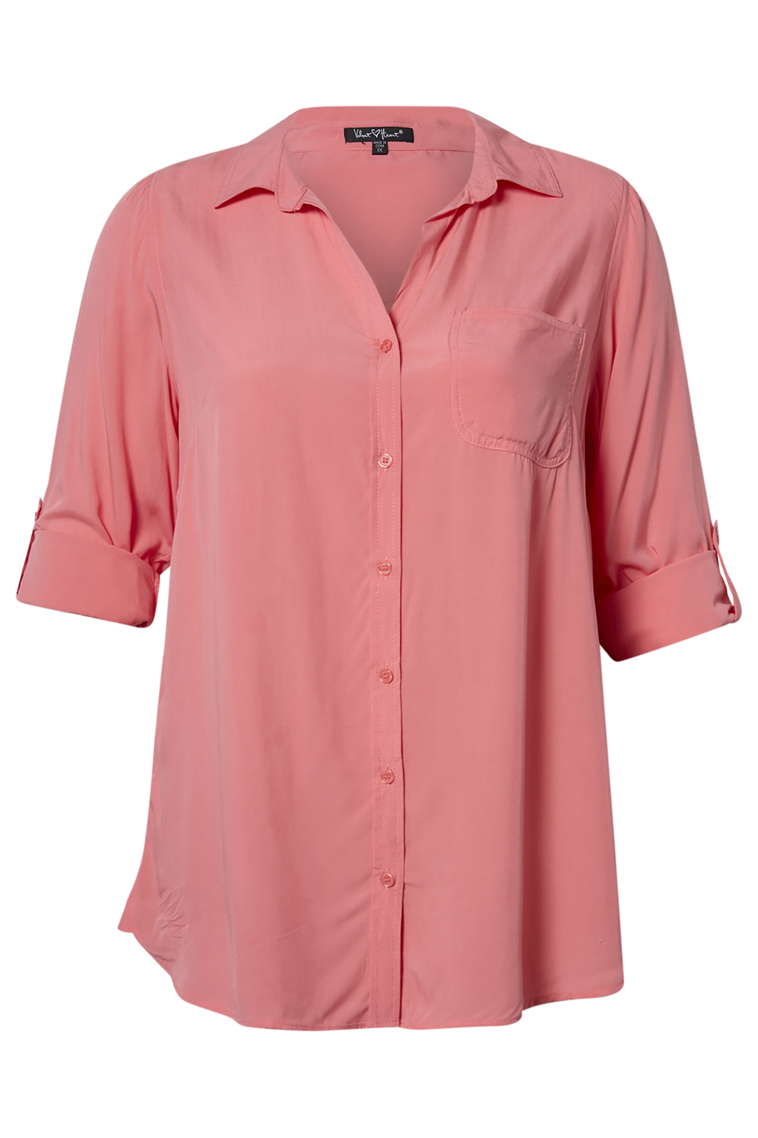 Velvet Heart Button Up Shirt