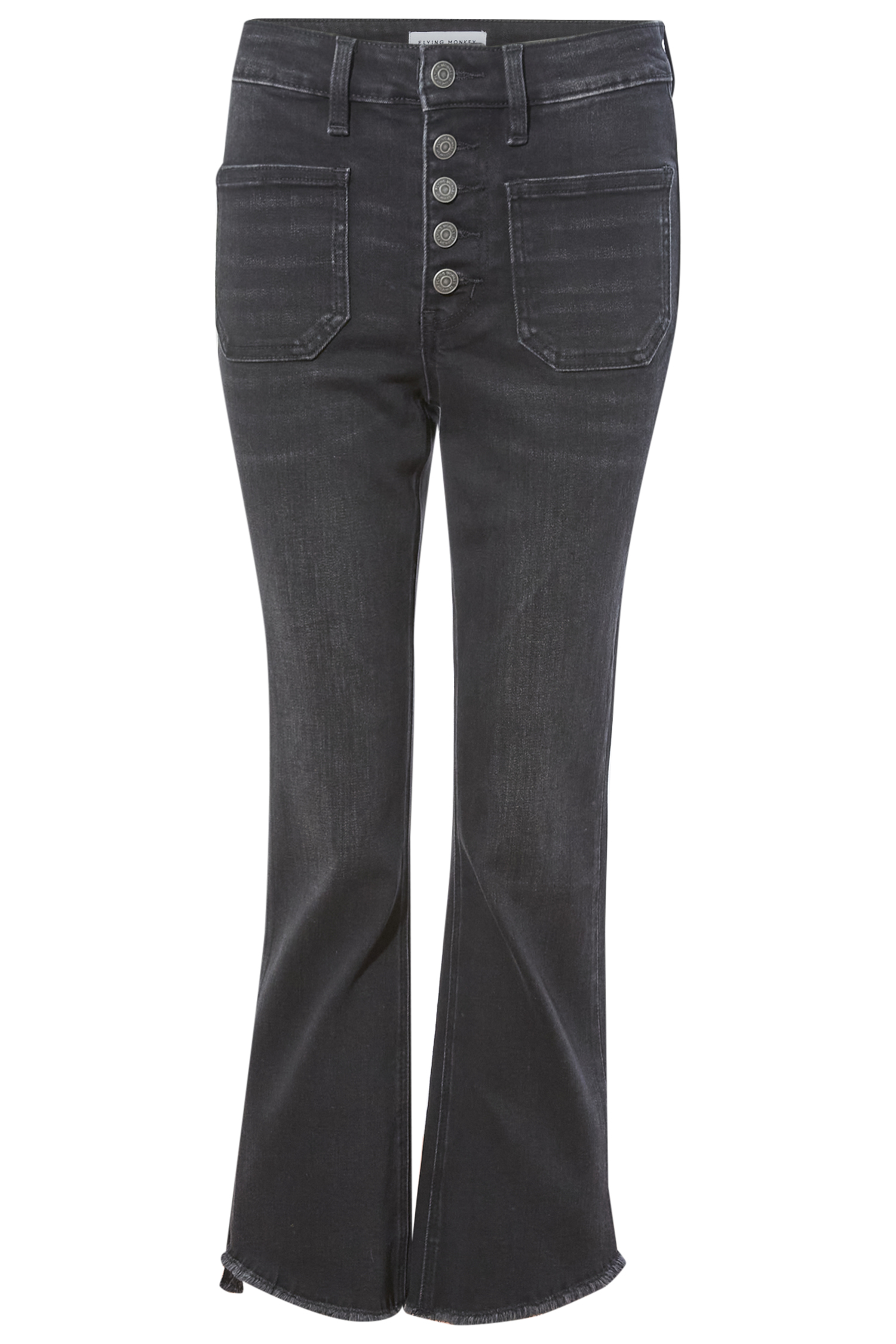 High Rise Patch Pocket Denim