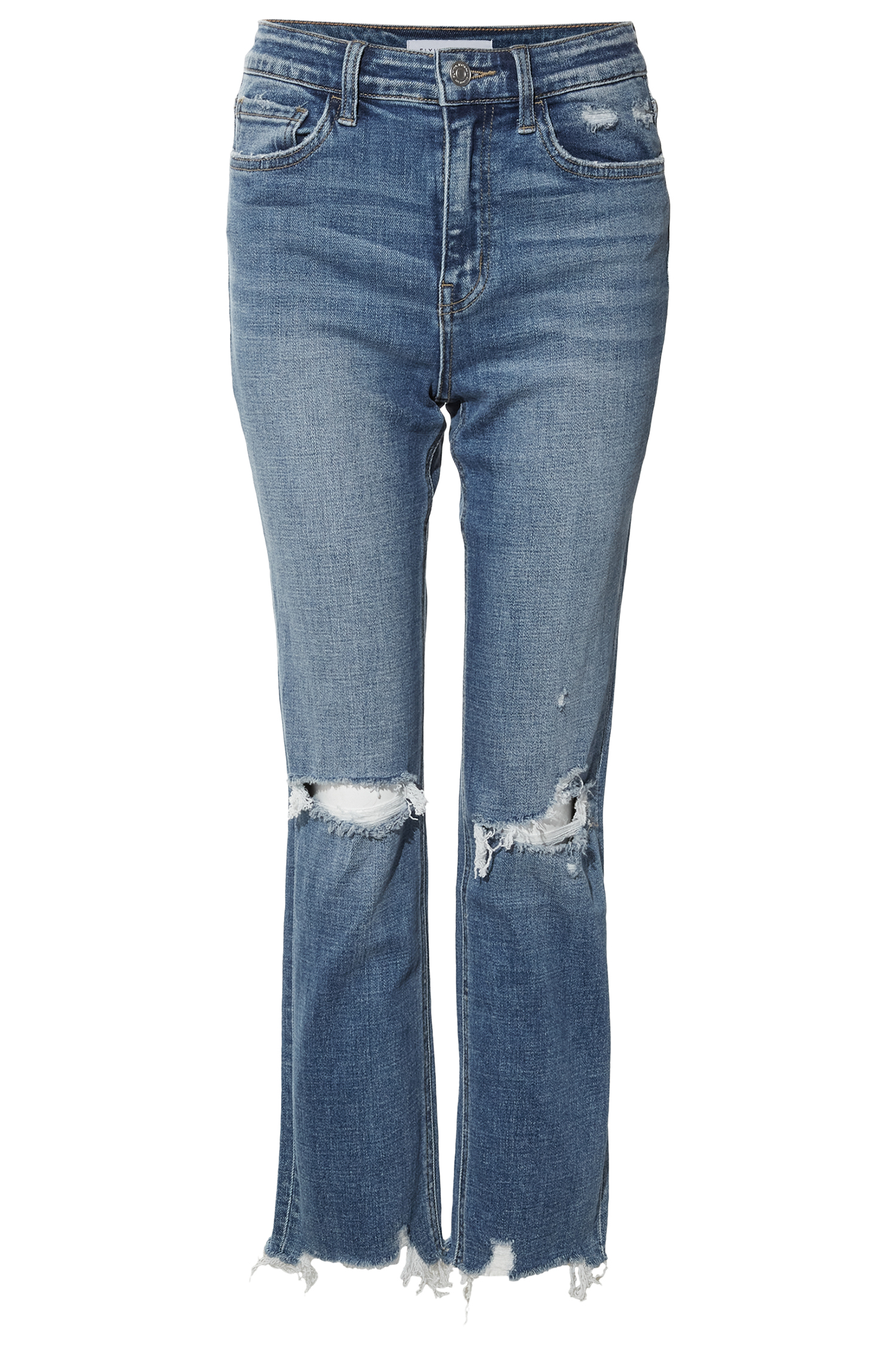 High Rise Distressed Denim