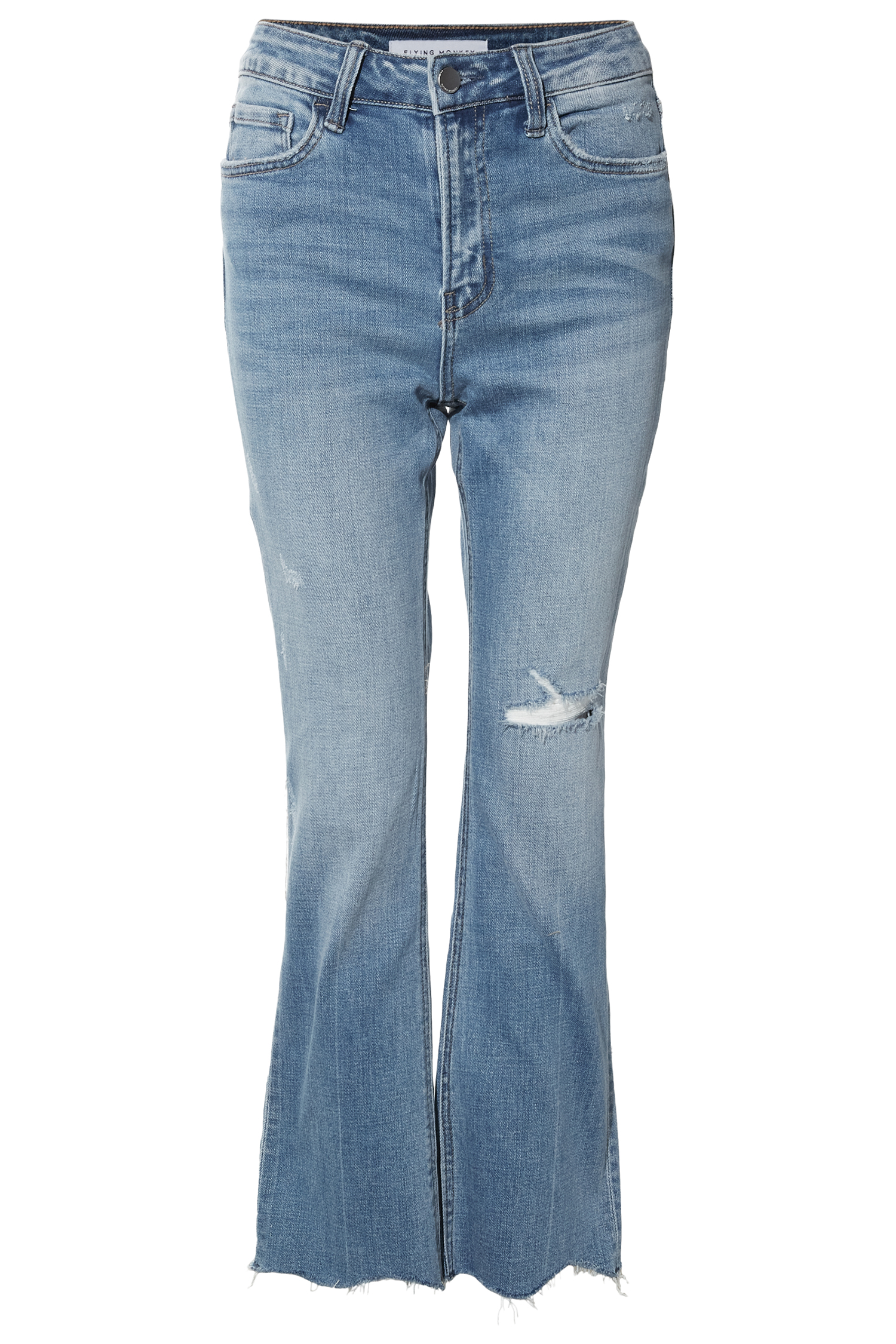 High Rise Distressed Kick Flare