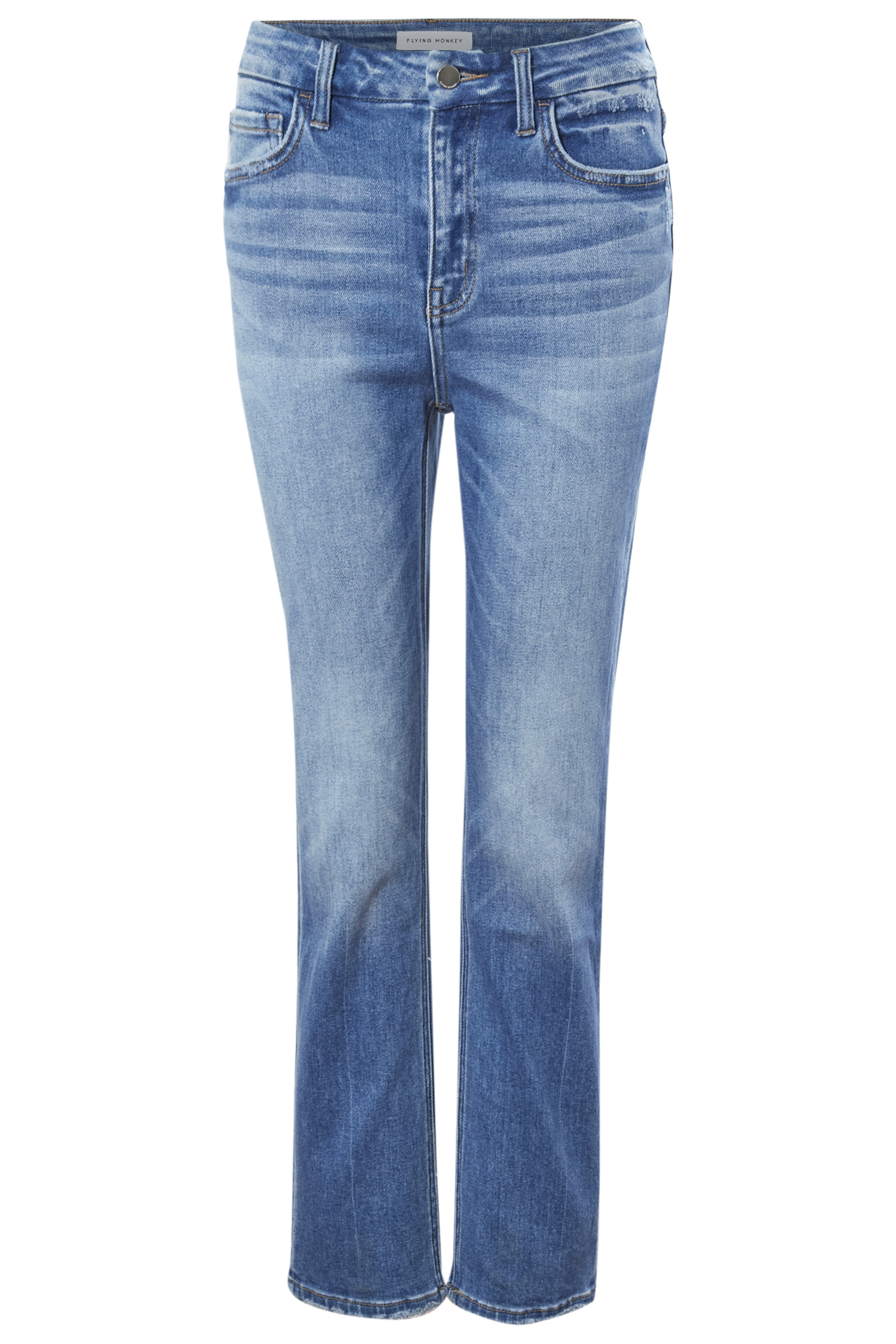 High Rise Slim Straight Leg