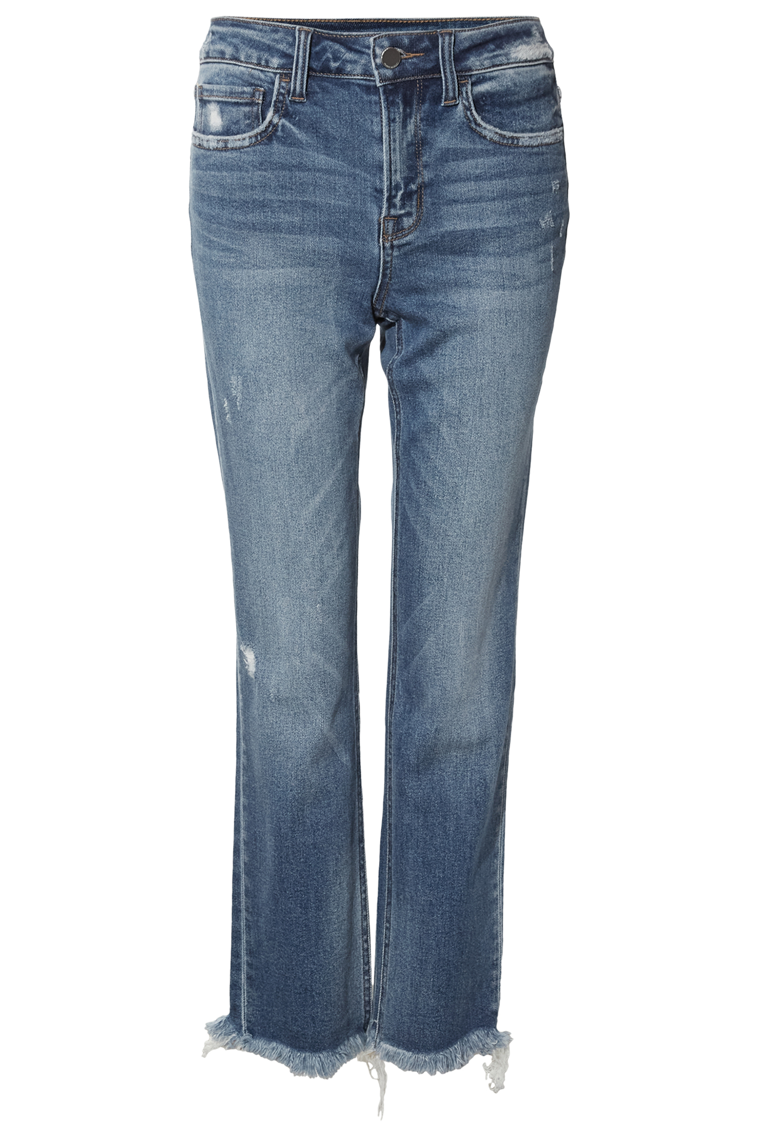 Mid Rise Slim Straight Jean