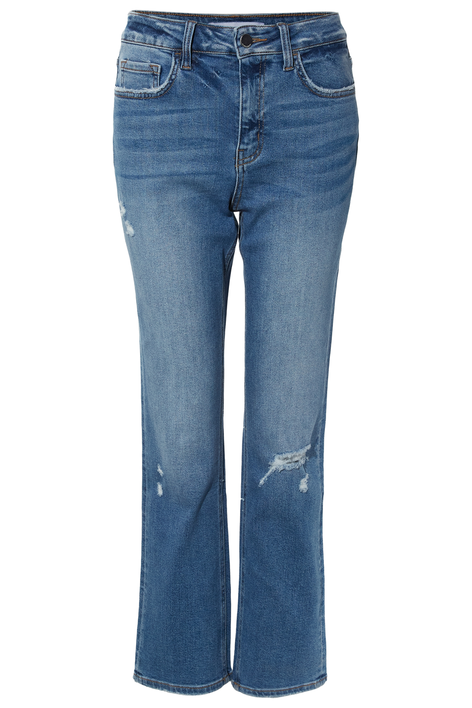 High Rise Slim Straight Leg