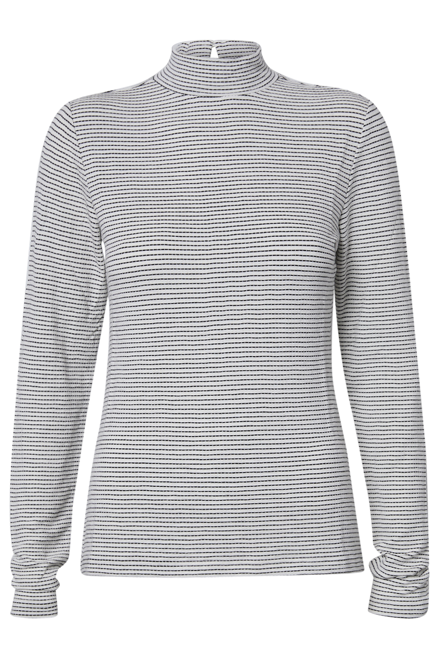Striped Mock Neck Top