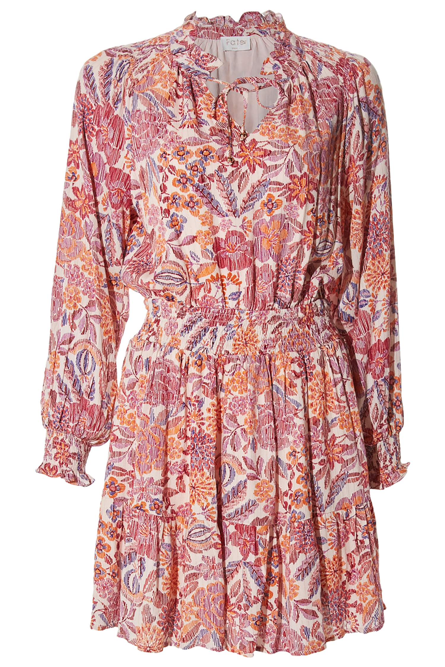 Tie Neck Floral Dress