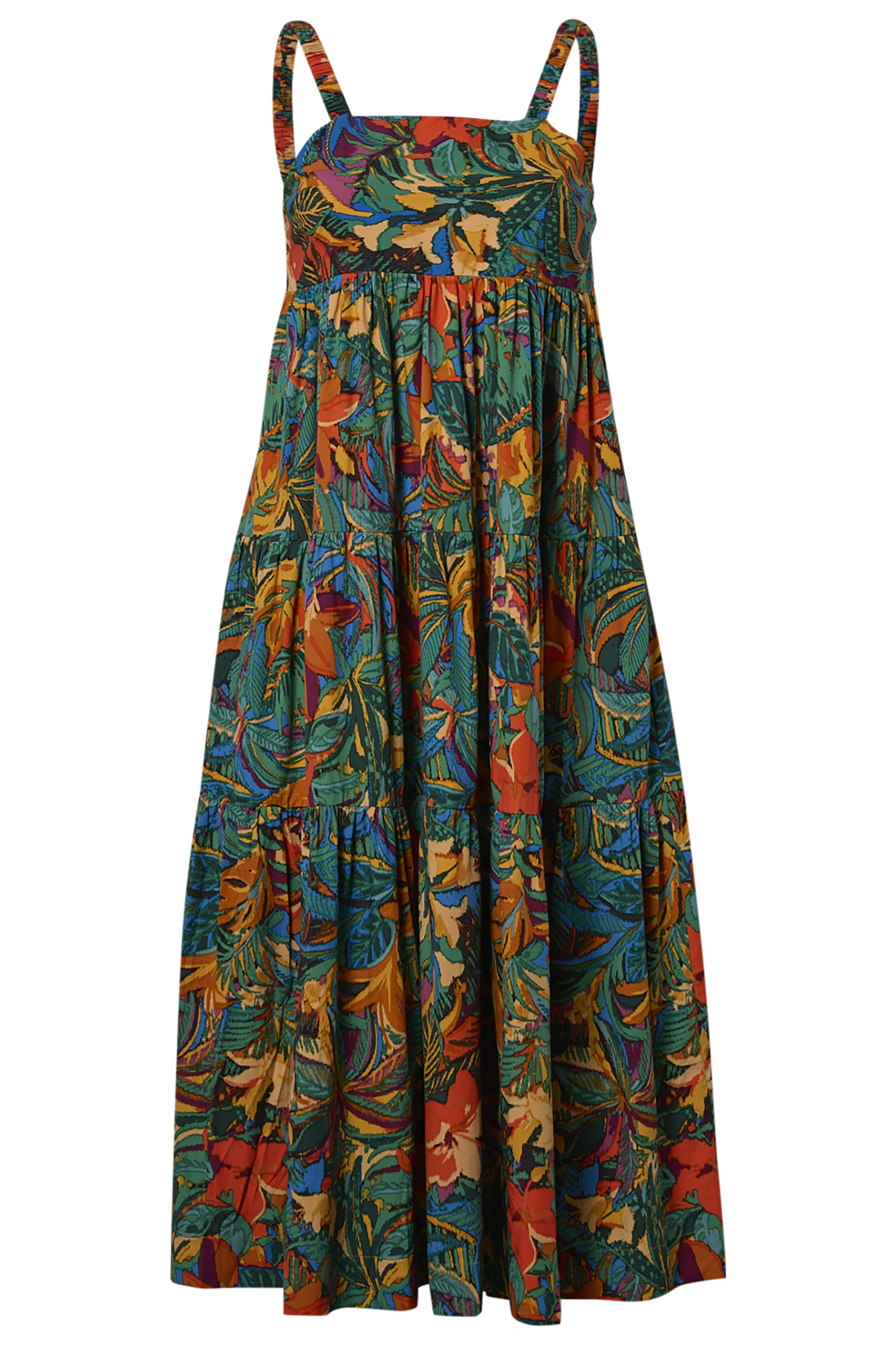 Tropical Print Maxi Dress