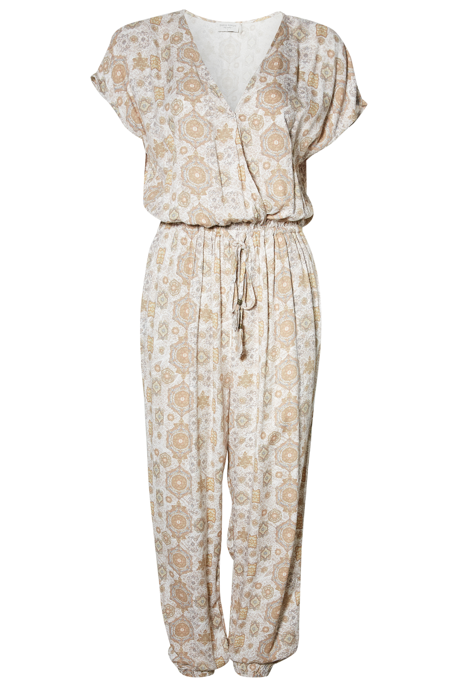 Surplice Printed Jumpsuit