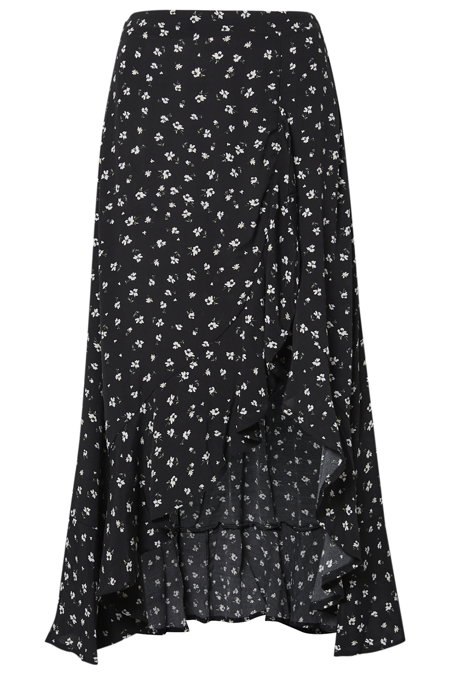 Ruffle Midi Skirt