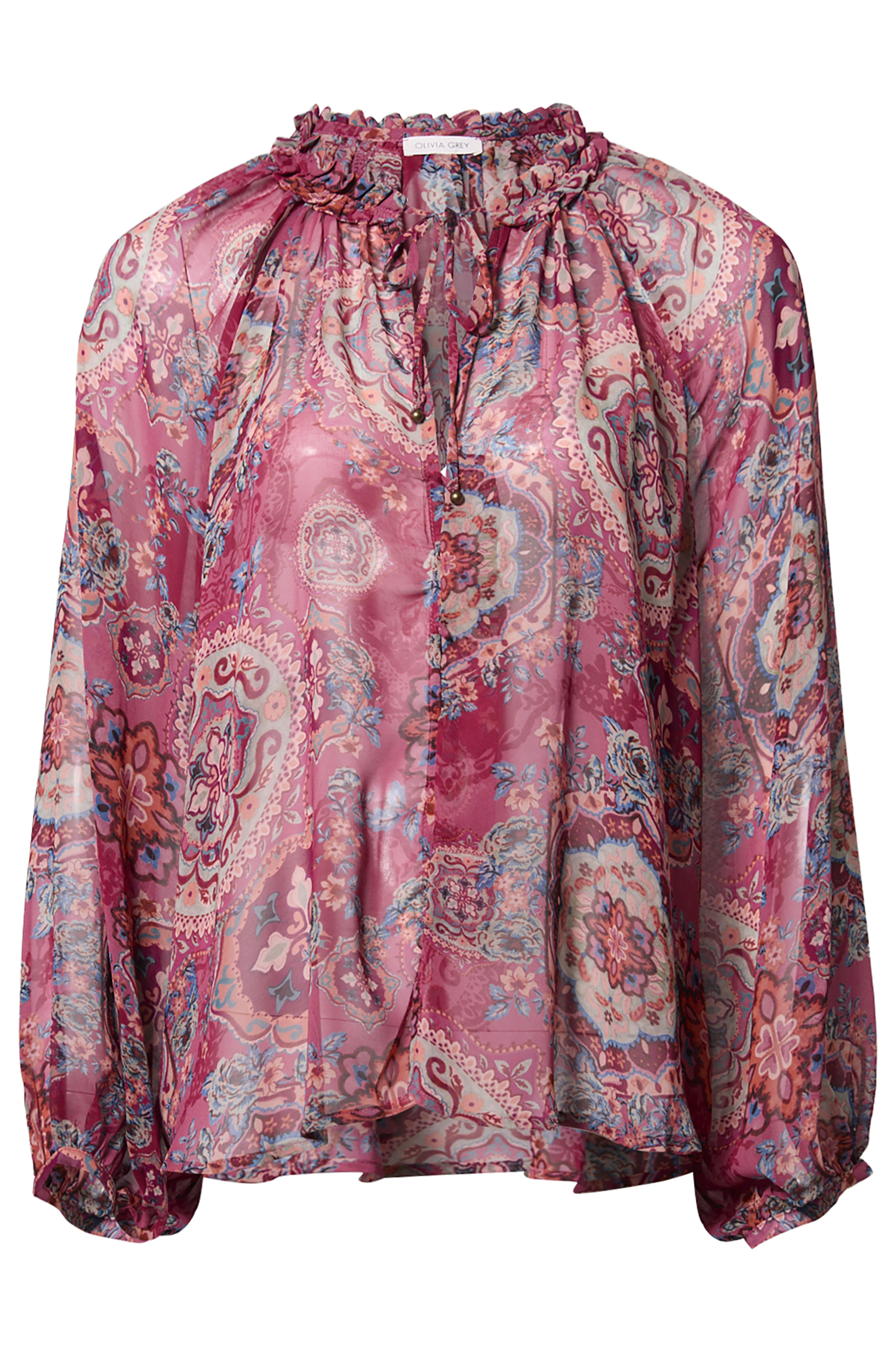 Printed Split Neck Blouse